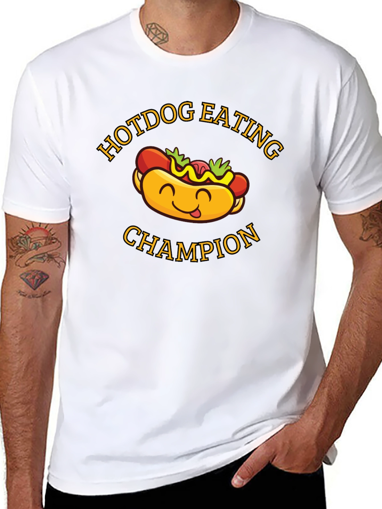 Hotdog Eating Champion Graphic T-Shirt