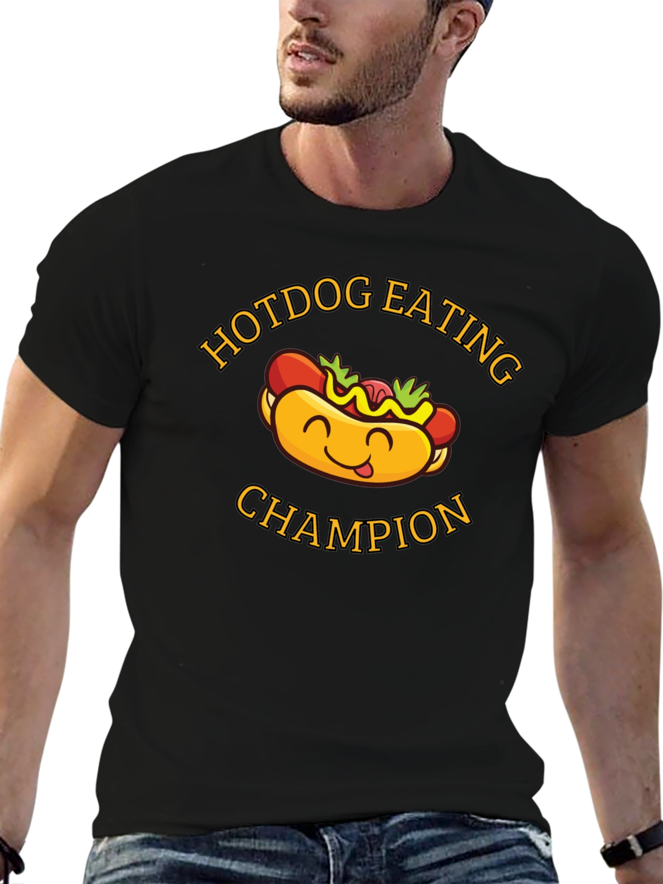 Hotdog Eating Champion Graphic T-Shirt
