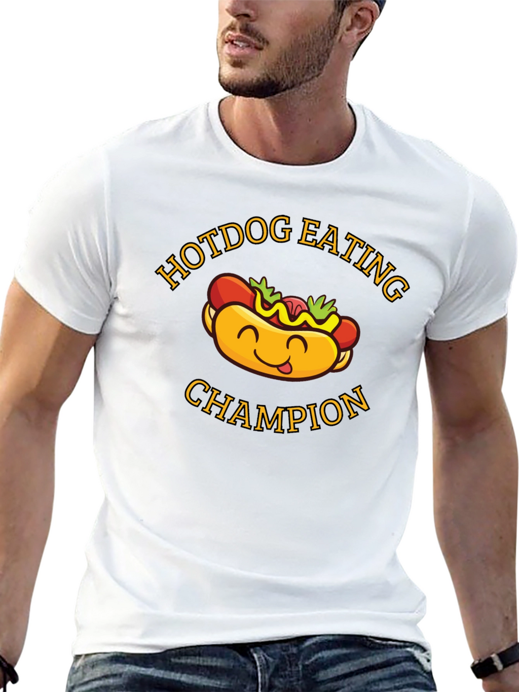 Hotdog Eating Champion Graphic T-Shirt