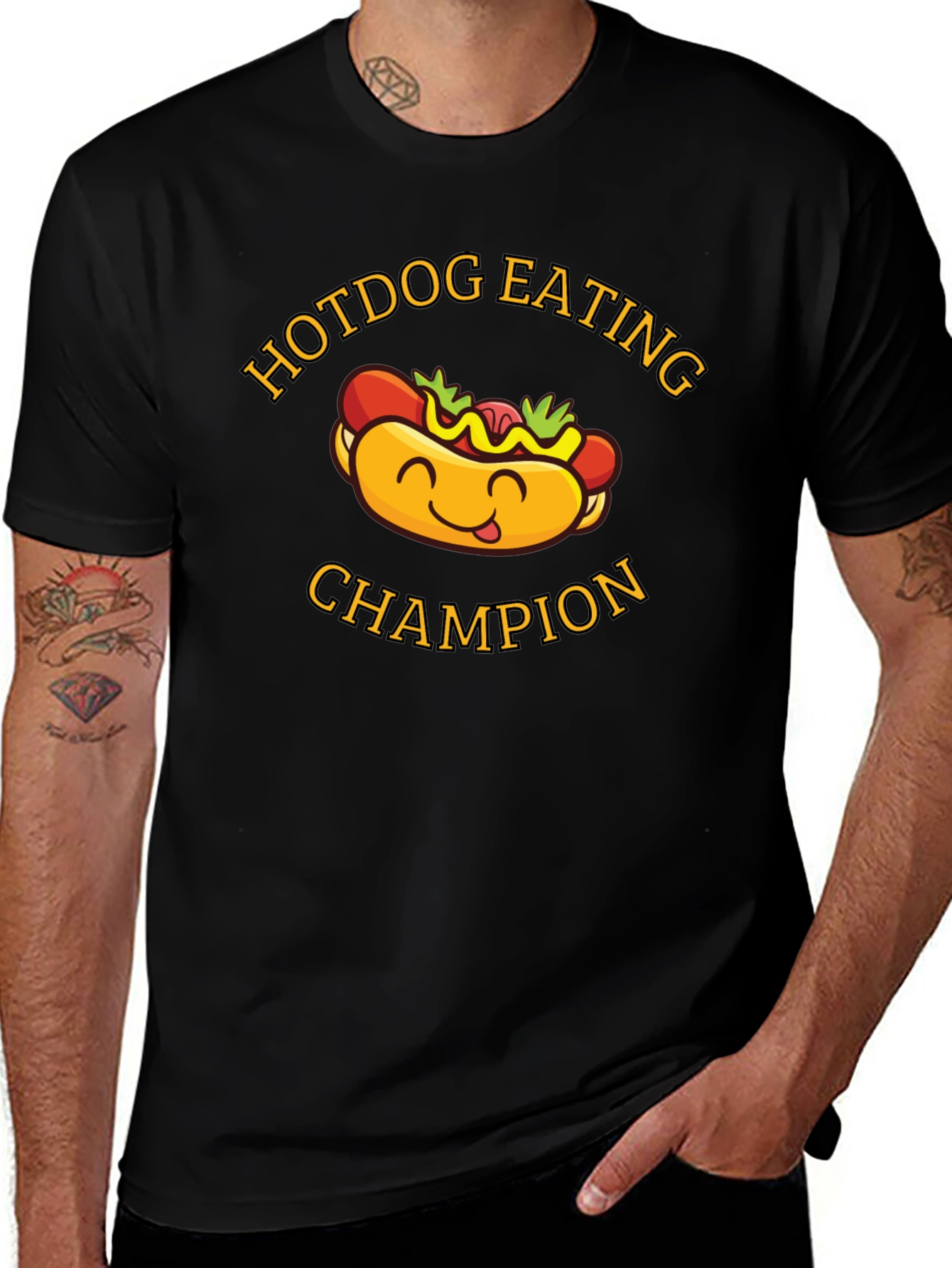 Hotdog Eating Champion Graphic T-Shirt