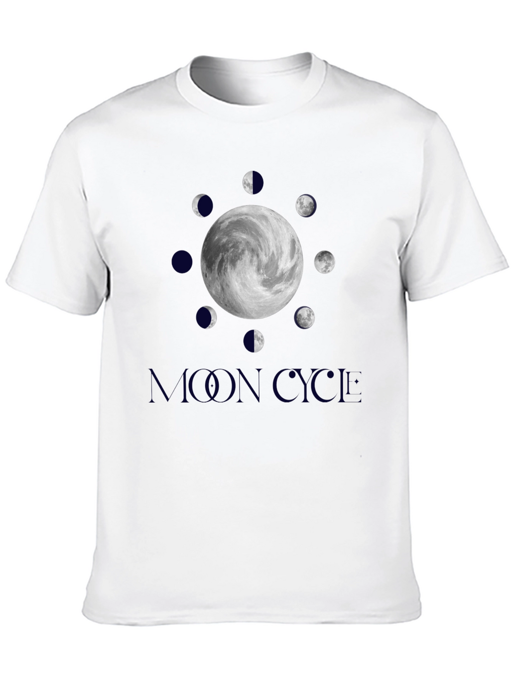 Lunar Cycle Graphic Tee - Stylish Moon Phase Design