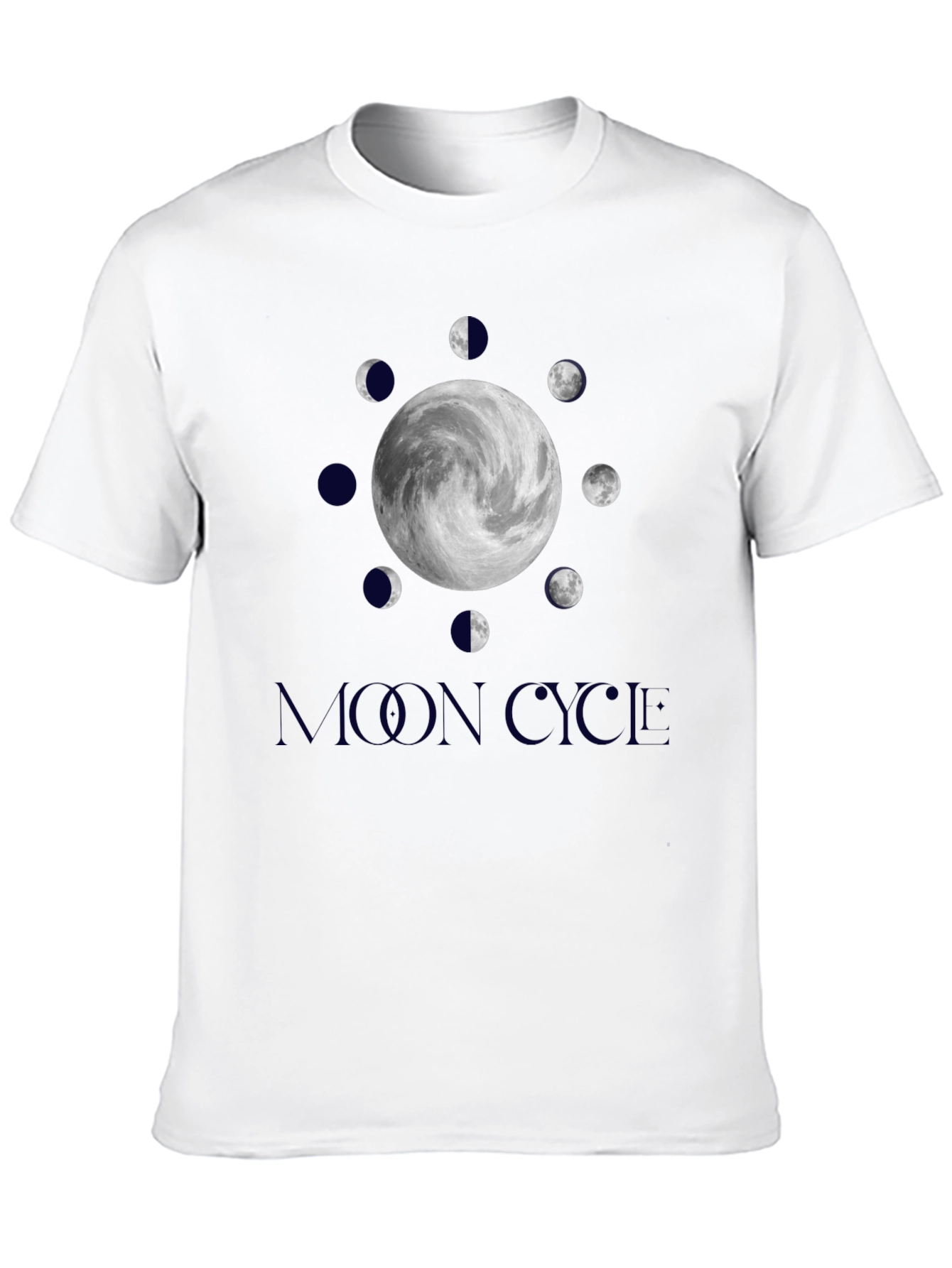 Lunar Cycle Graphic Tee - Stylish Moon Phase Design