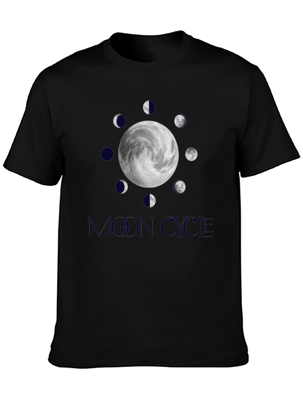 Lunar Cycle Graphic Tee - Stylish Moon Phase Design