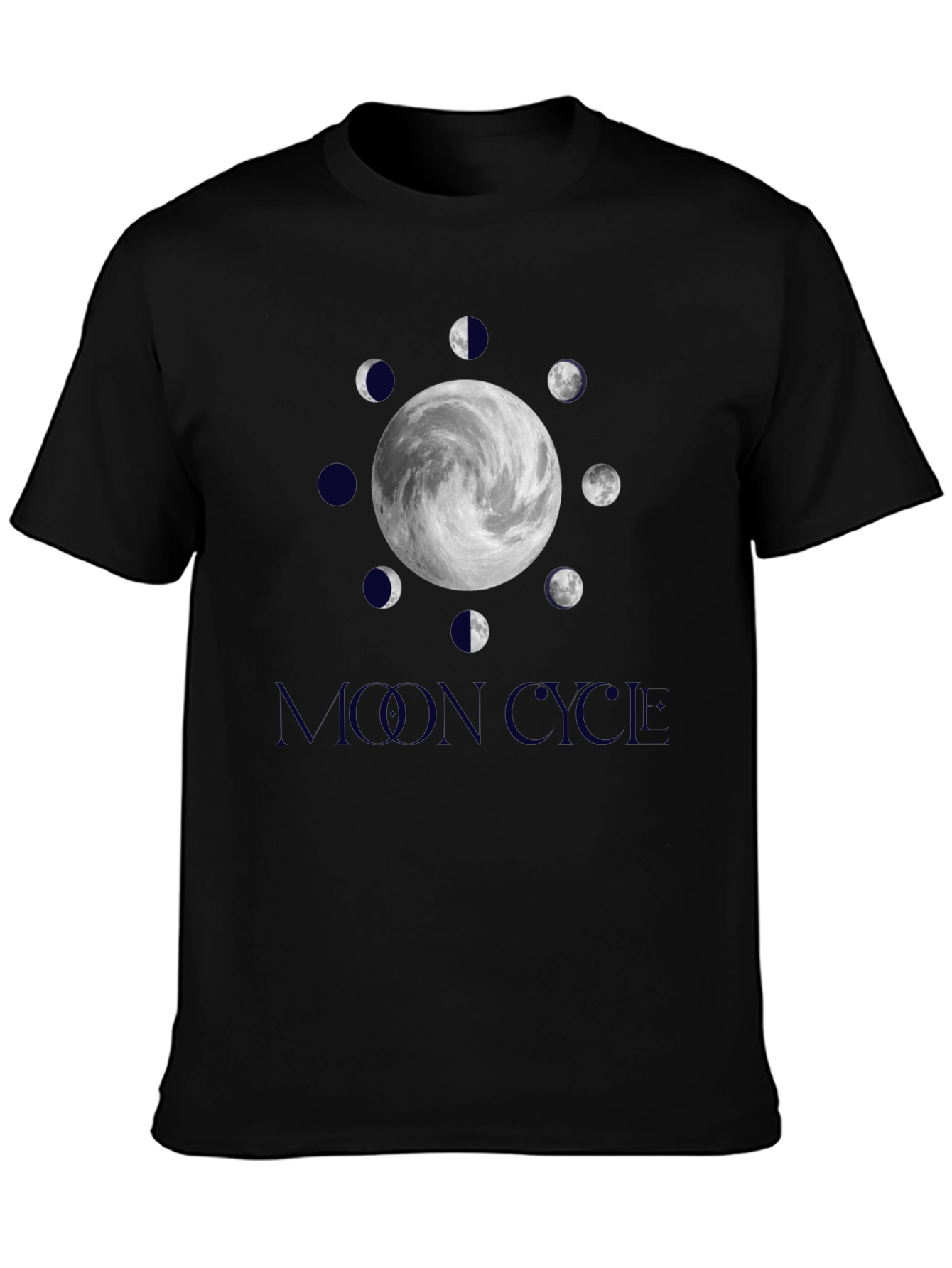 Lunar Cycle Graphic Tee - Stylish Moon Phase Design