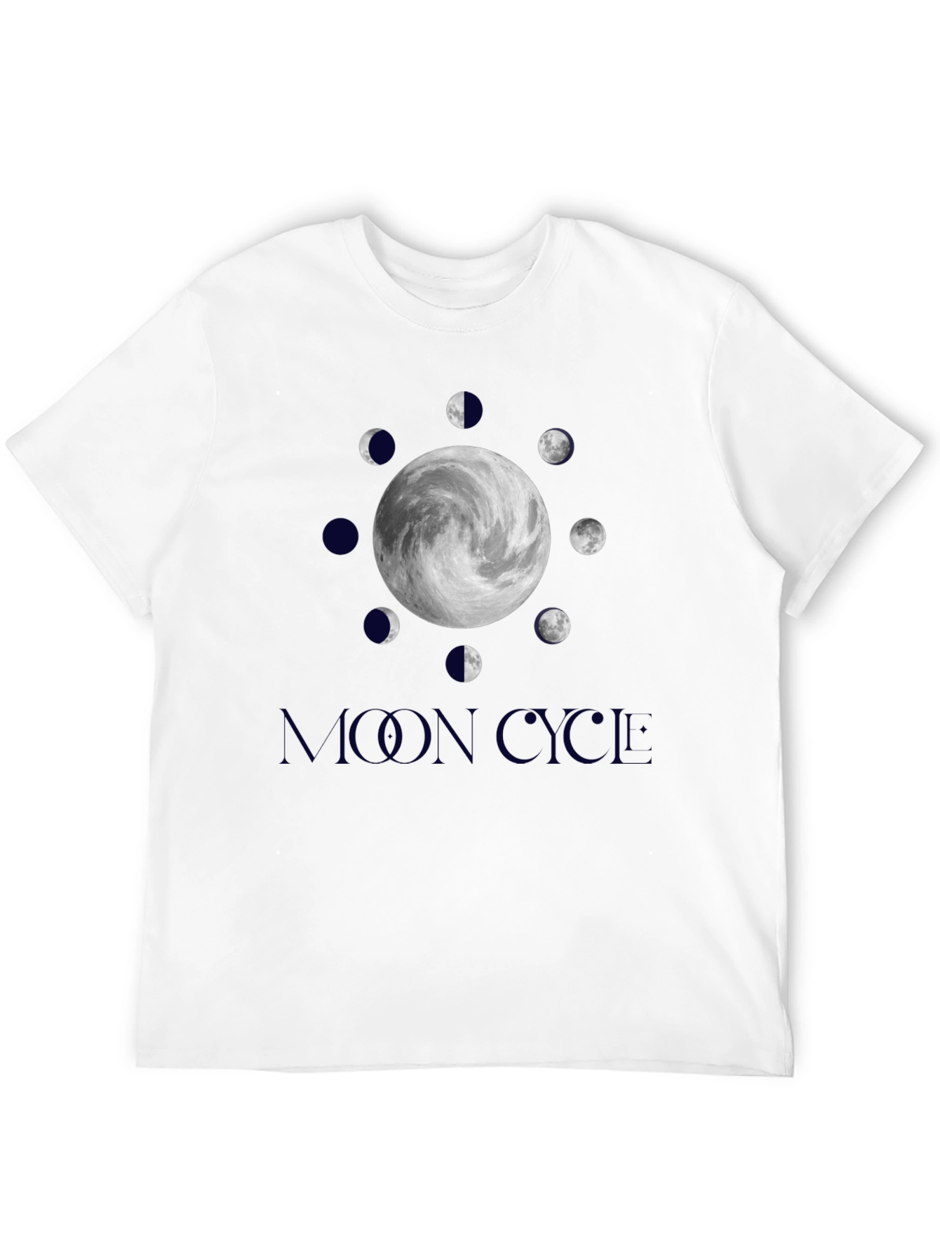 Lunar Cycle Graphic Tee - Stylish Moon Phase Design