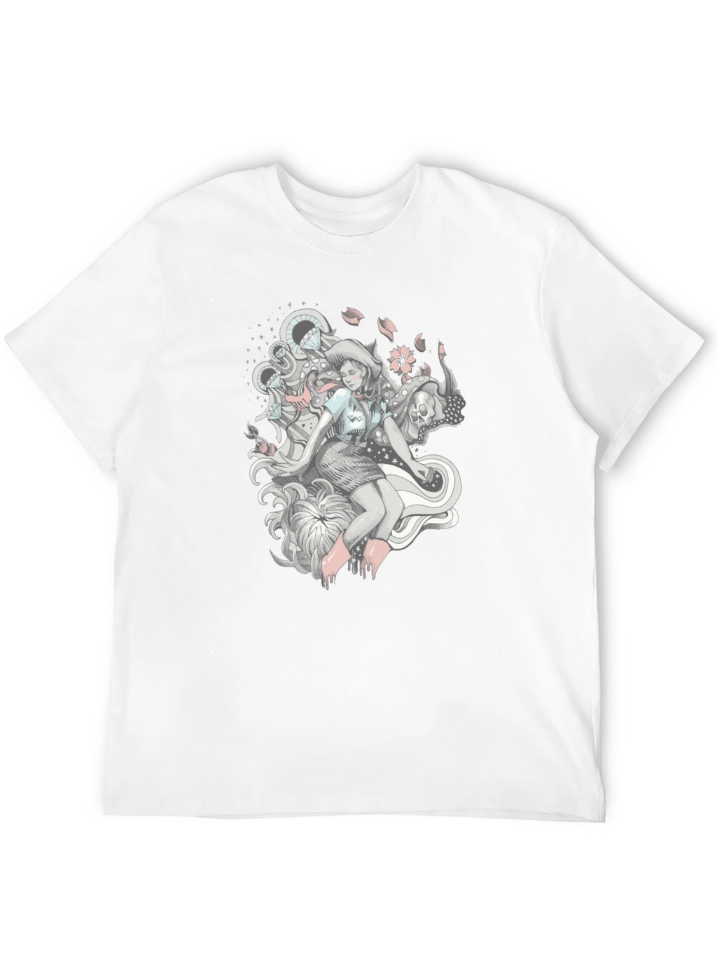 Graphic Print Tee - Edgy Fantasy Design