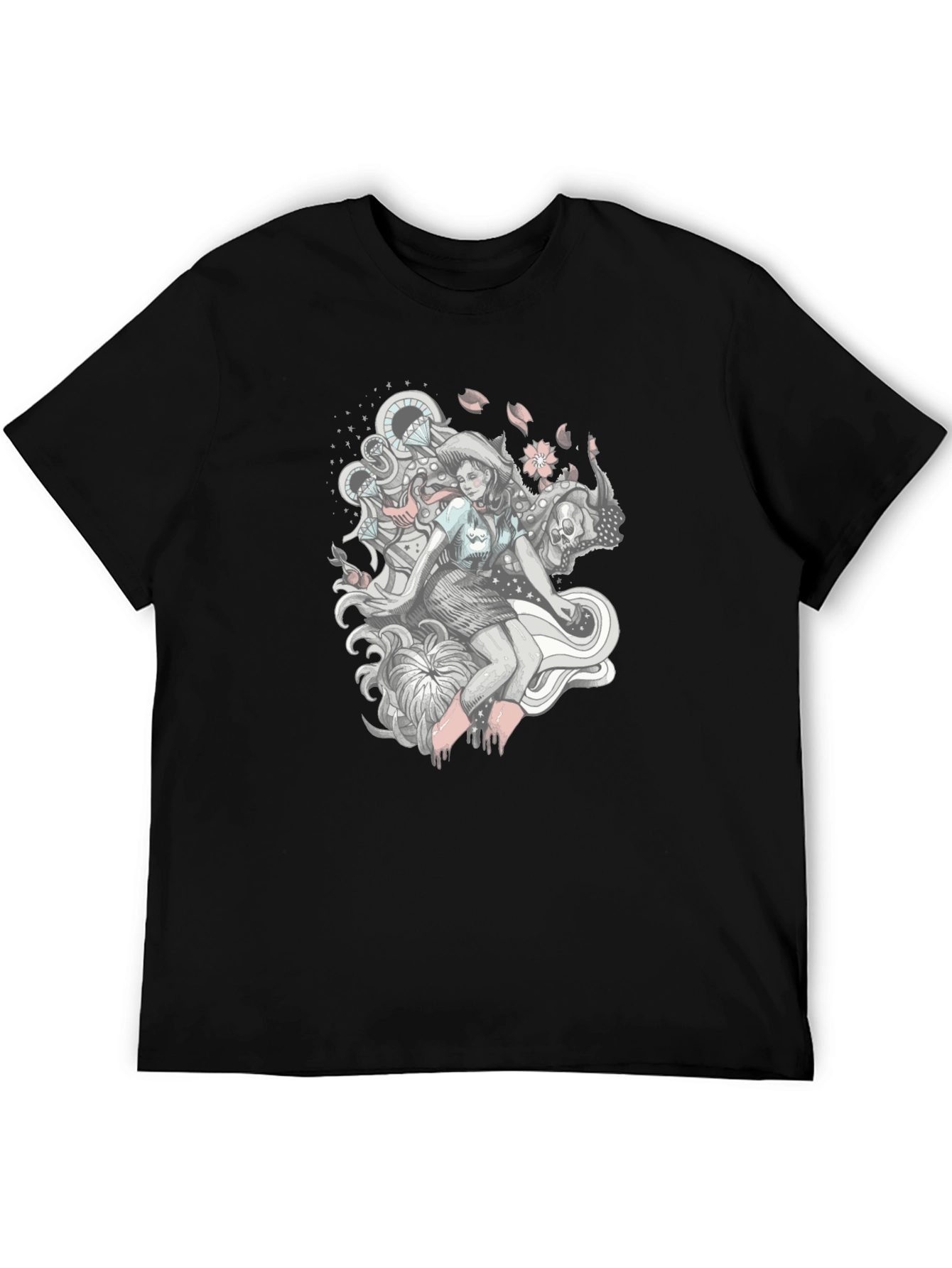 Graphic Print Tee - Edgy Fantasy Design