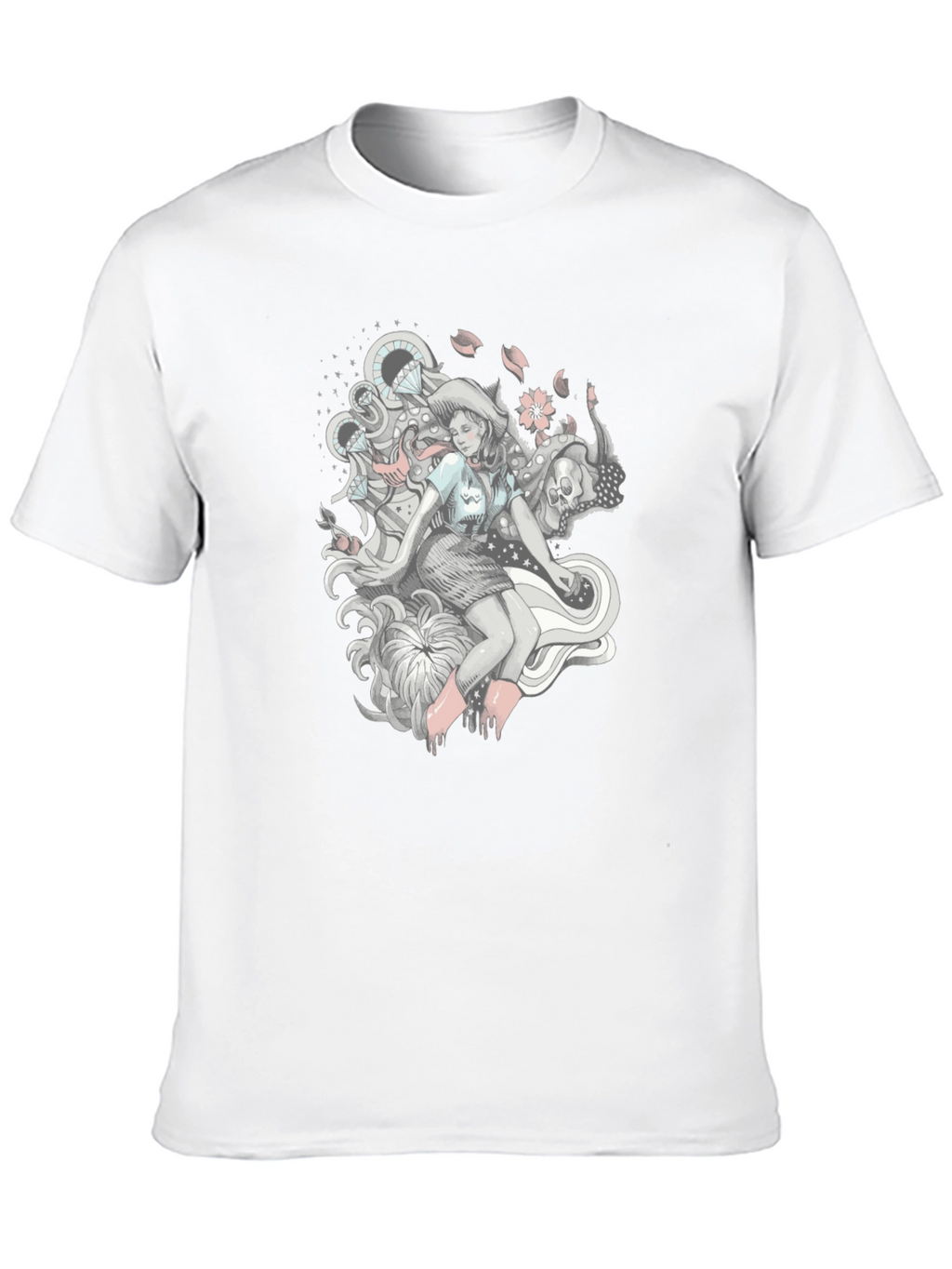 Graphic Print Tee - Edgy Fantasy Design