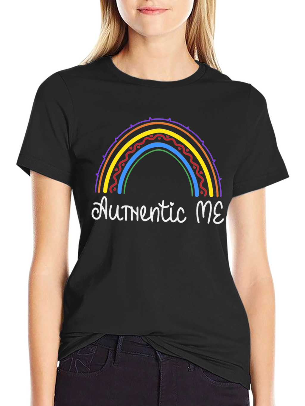 Authentic ME Rainbow Graphic T-Shirt