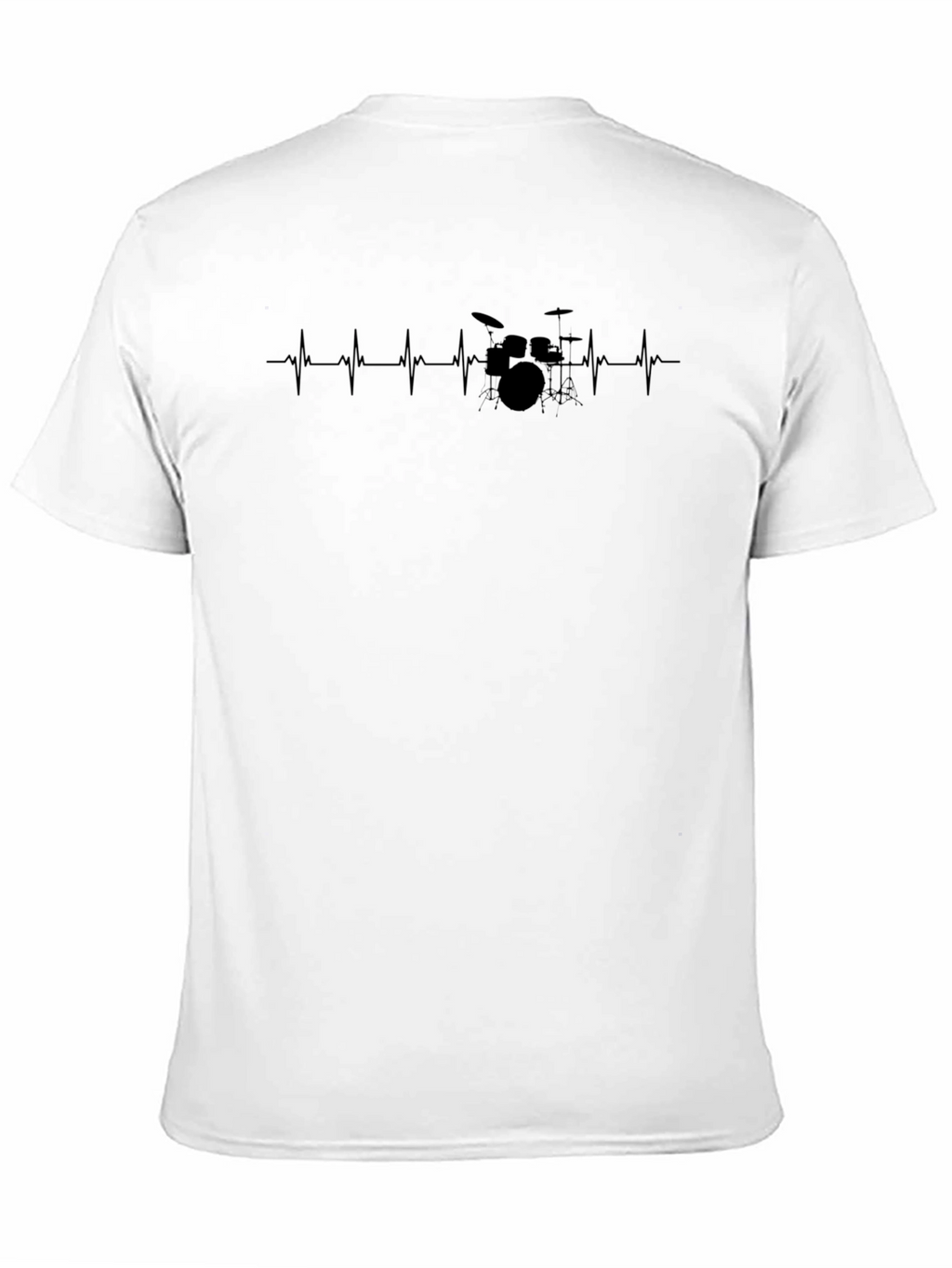Drummer Heartbeat Graphic Tee - Black