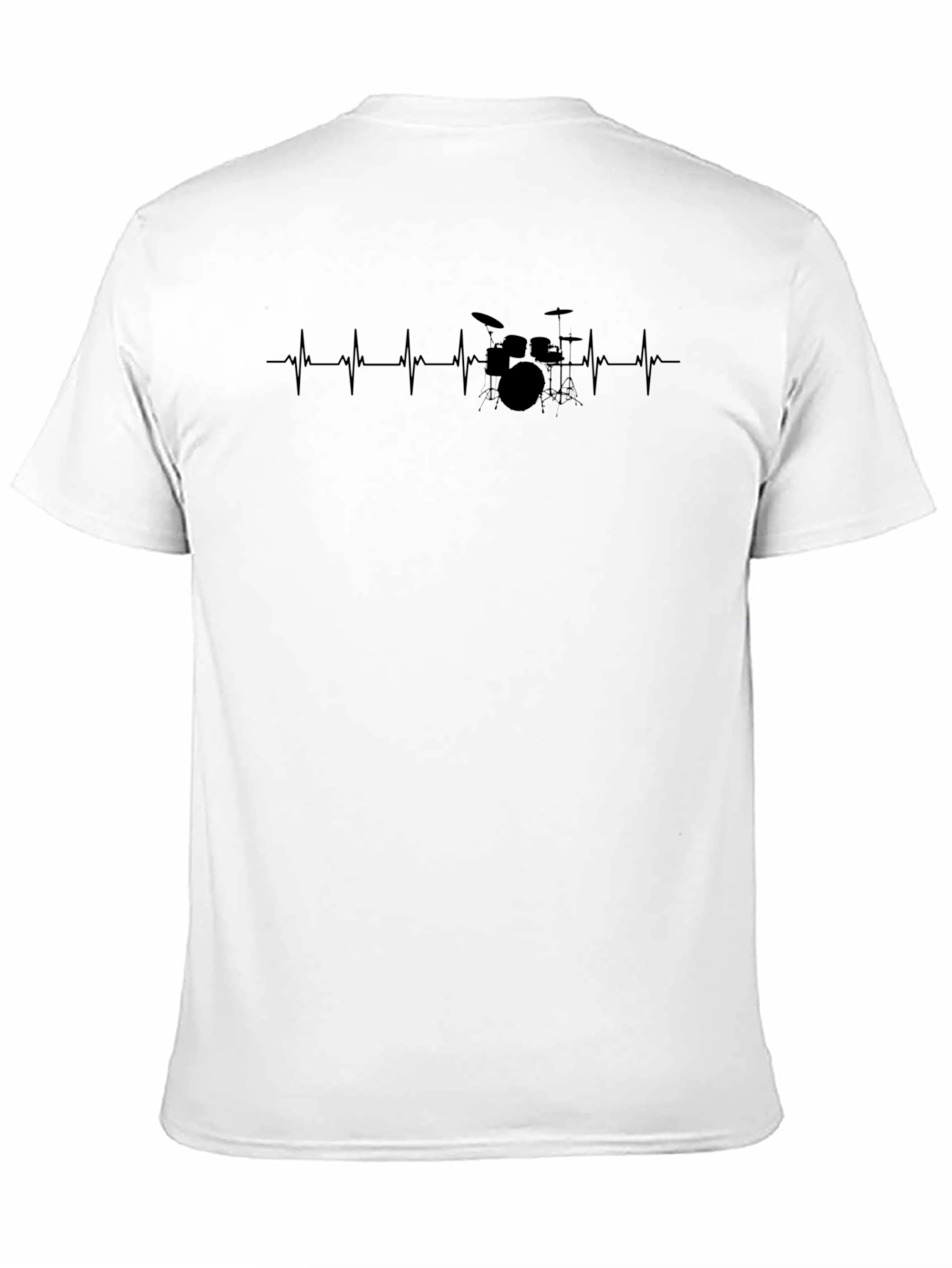 Drummer Heartbeat Graphic Tee - Black