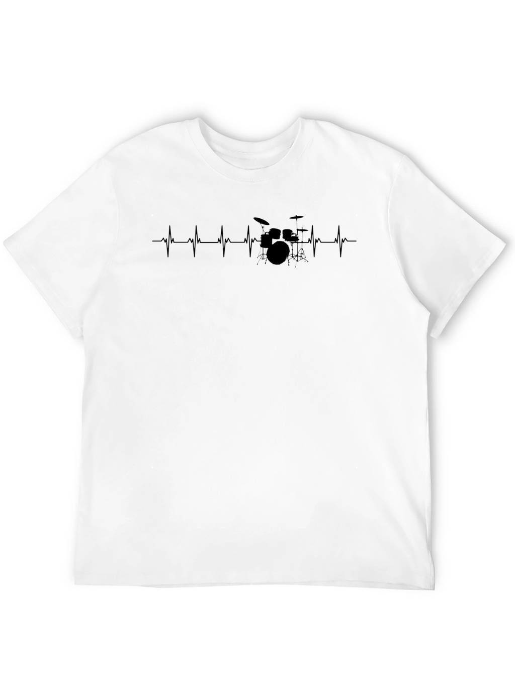 Drummer Heartbeat Graphic Tee - Black
