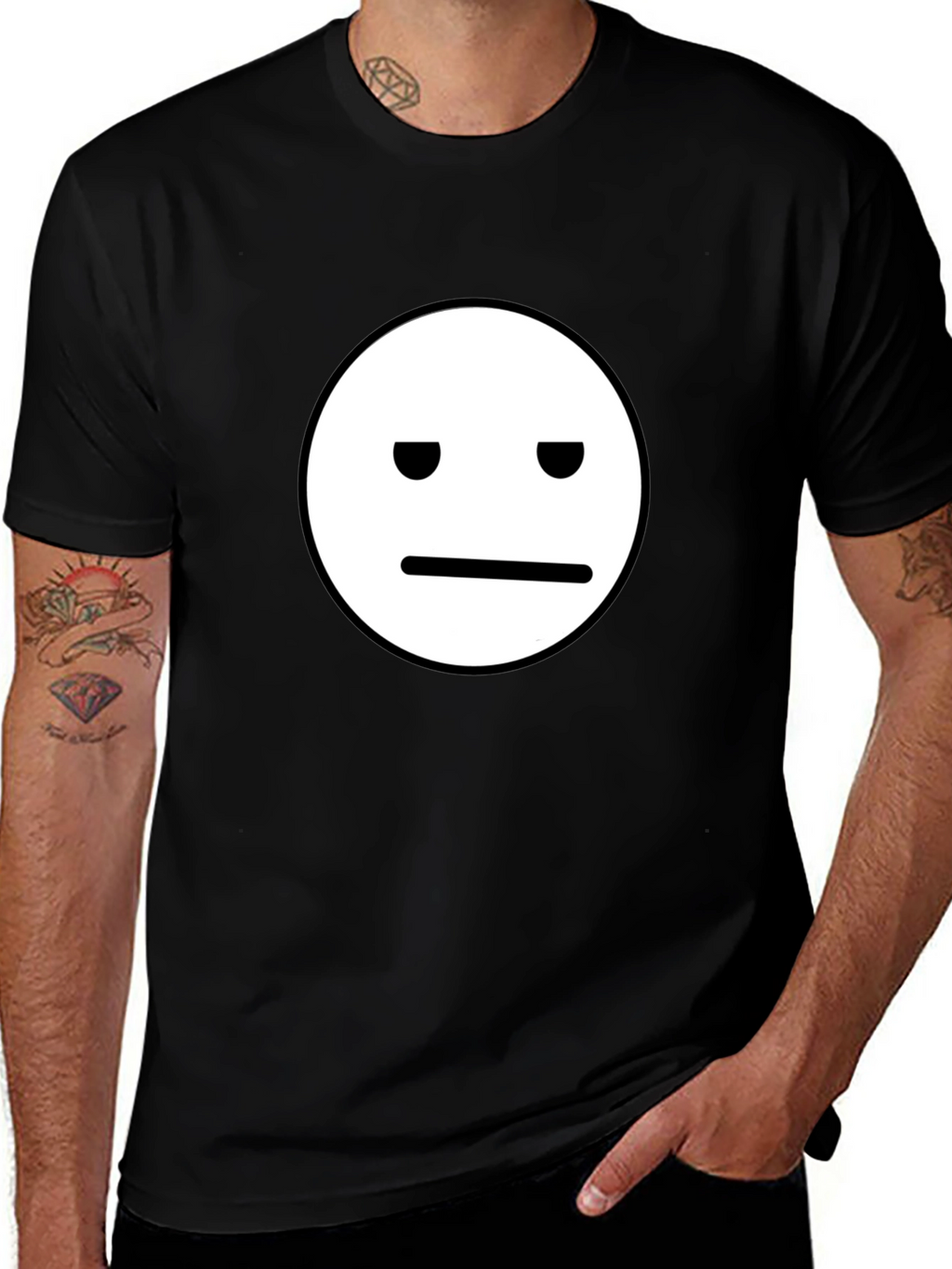 Neutral Face Graphic Tee - Classic Black T-Shirt