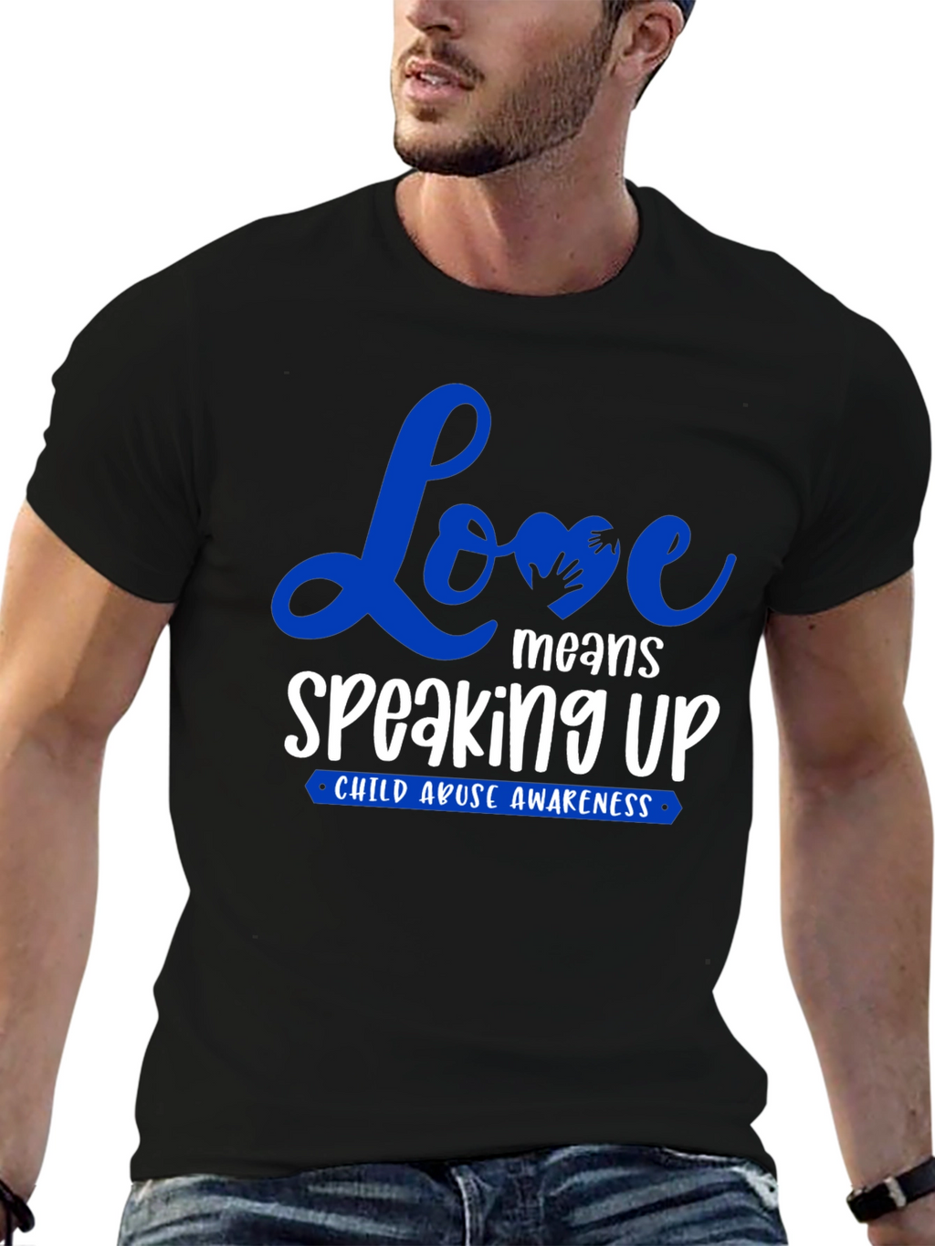 Love Means Speaking Up Child Abuse Awareness T-Shirt