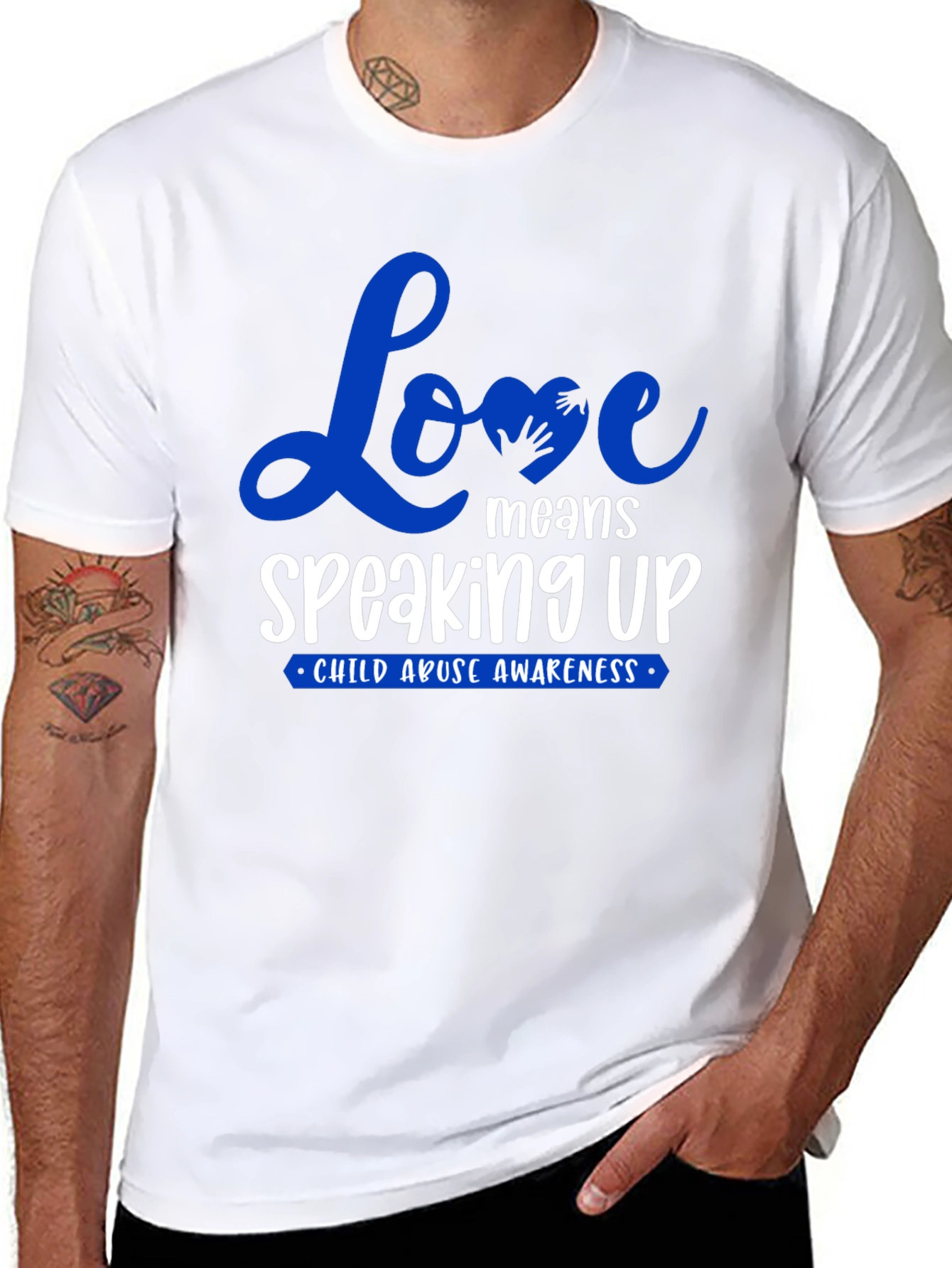 Love Means Speaking Up Child Abuse Awareness T-Shirt