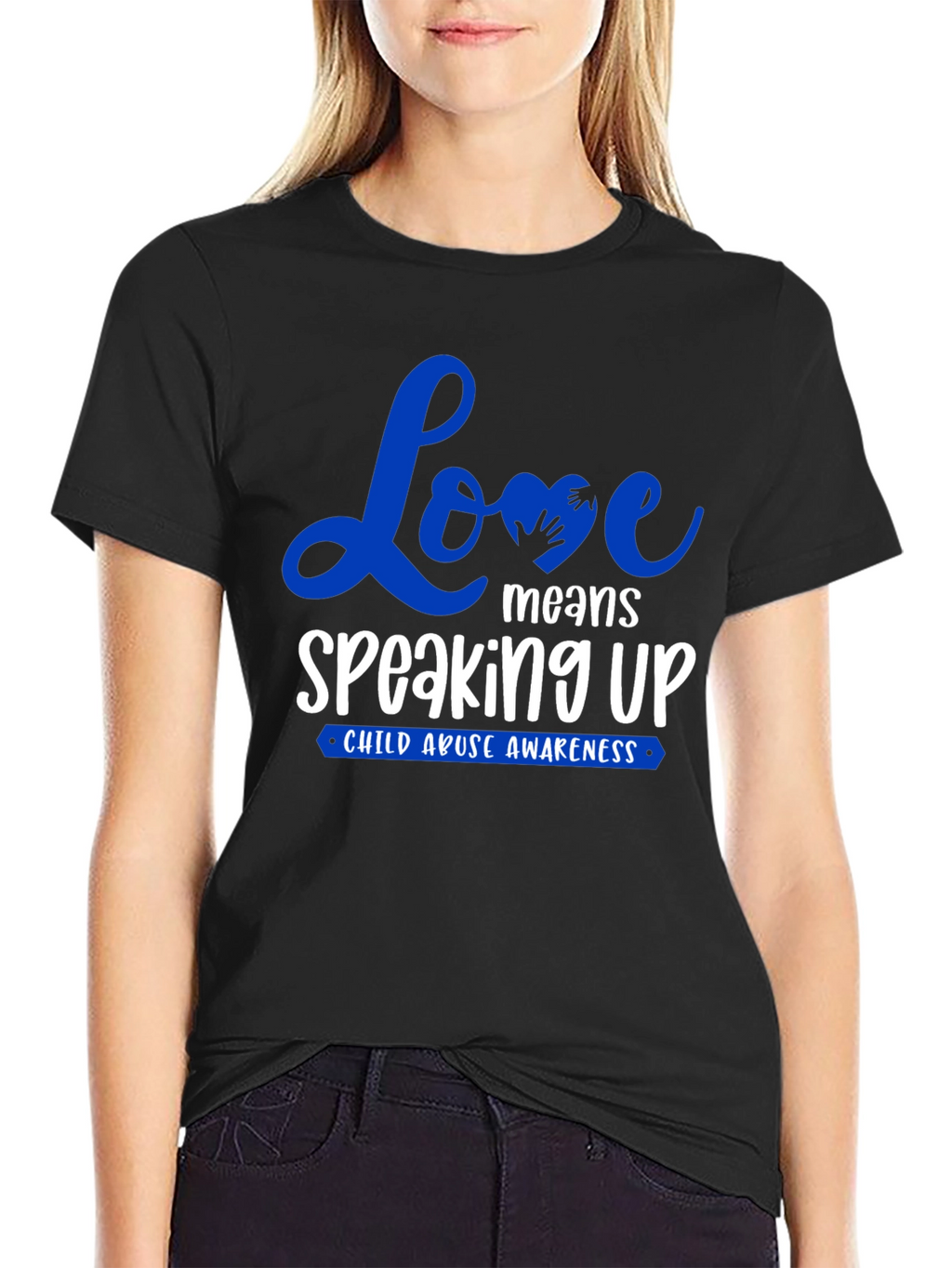 Love Means Speaking Up Child Abuse Awareness T-Shirt