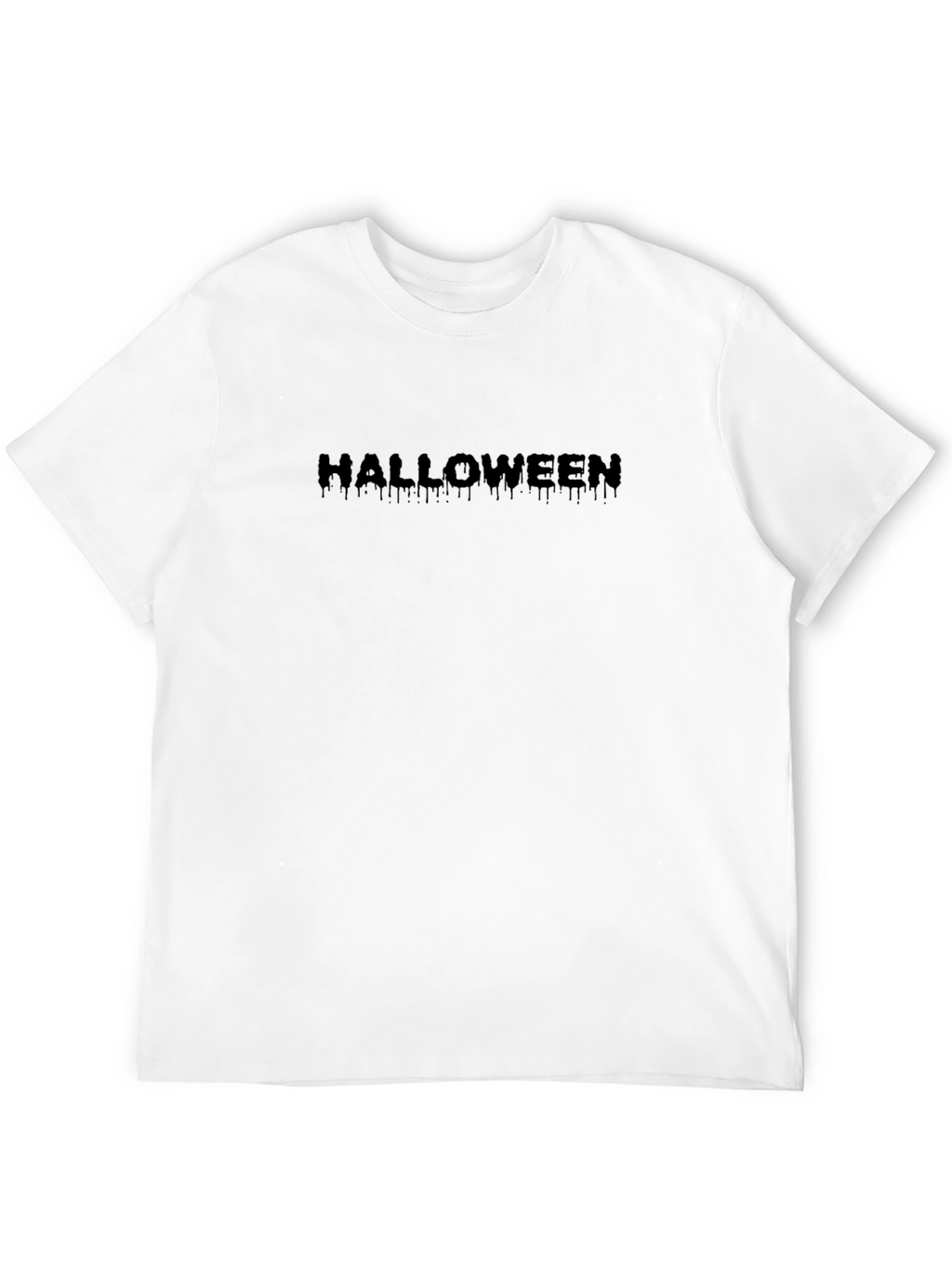 Halloween Drip Text Black T-Shirt