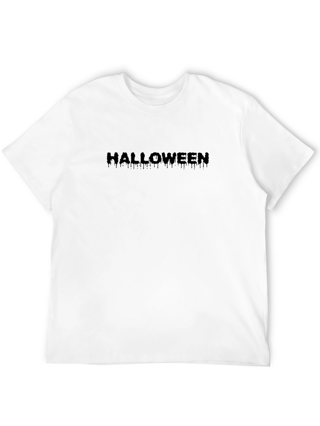 Halloween Drip Text Black T-Shirt