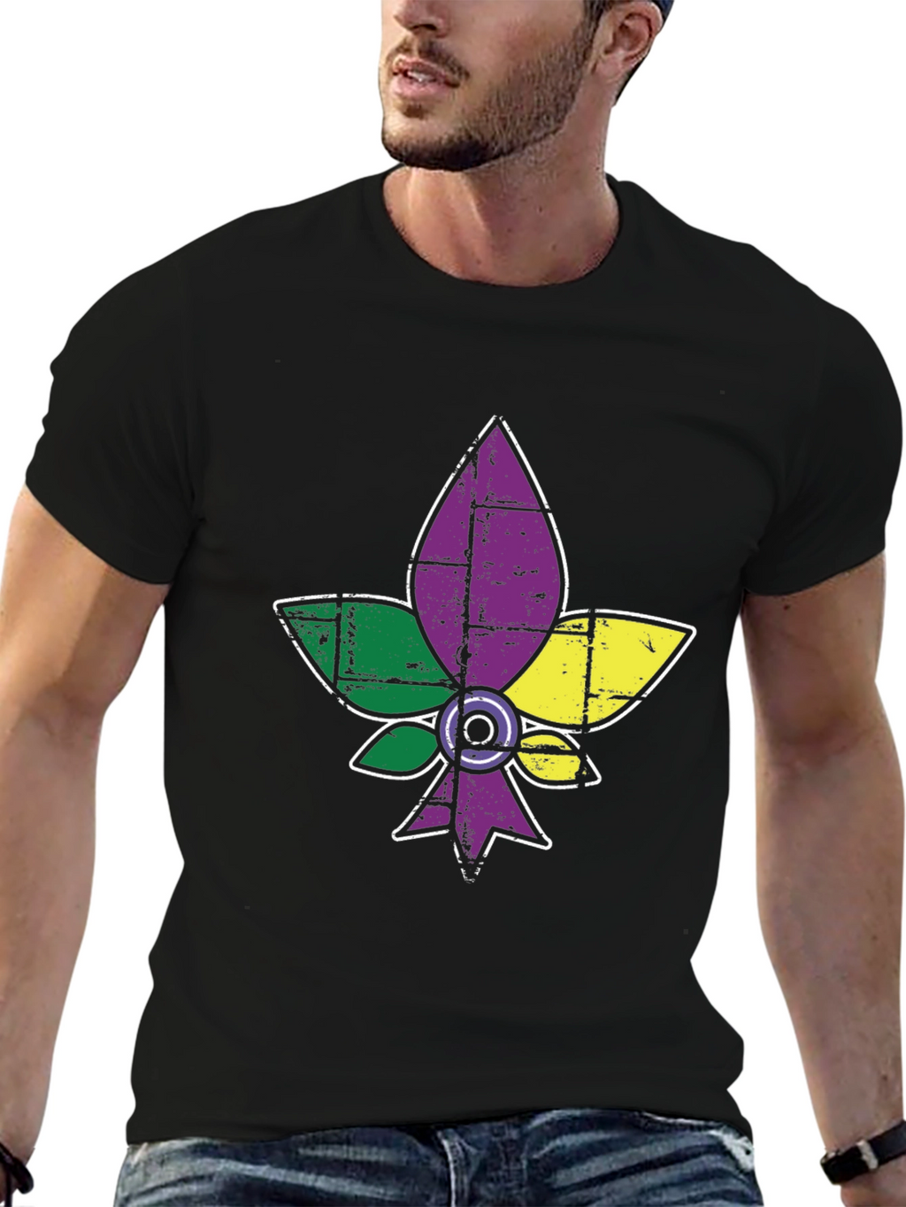 Mardi Gras Fleur-de-lis Graphic T-Shirt
