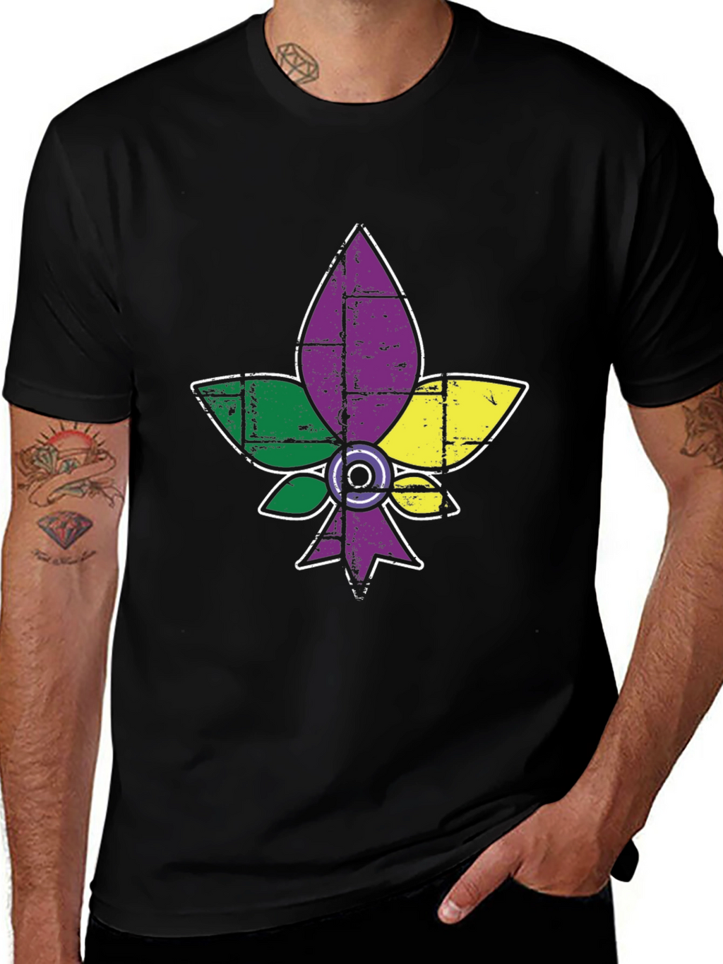 Mardi Gras Fleur-de-lis Graphic T-Shirt
