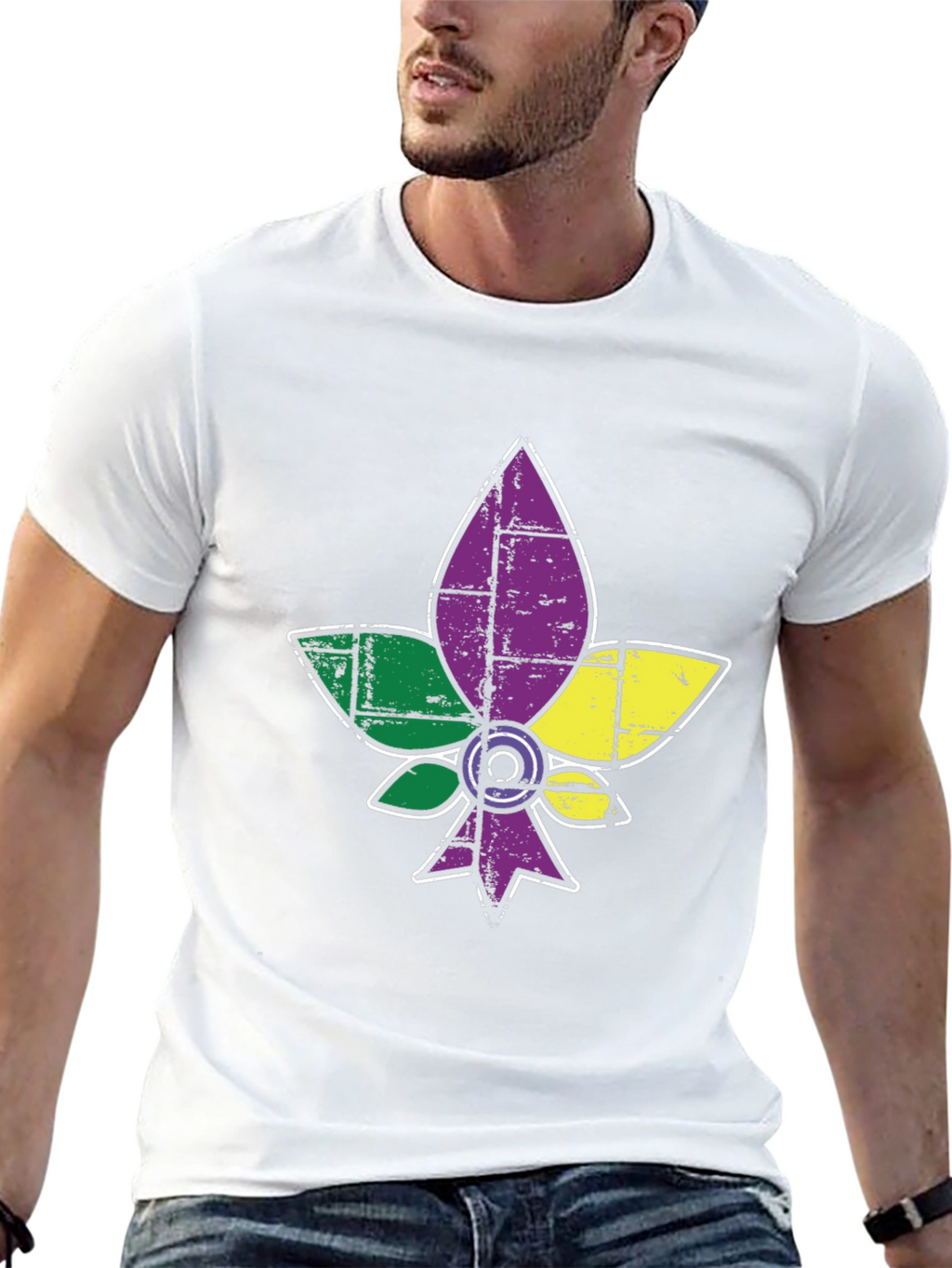 Mardi Gras Fleur-de-lis Graphic T-Shirt