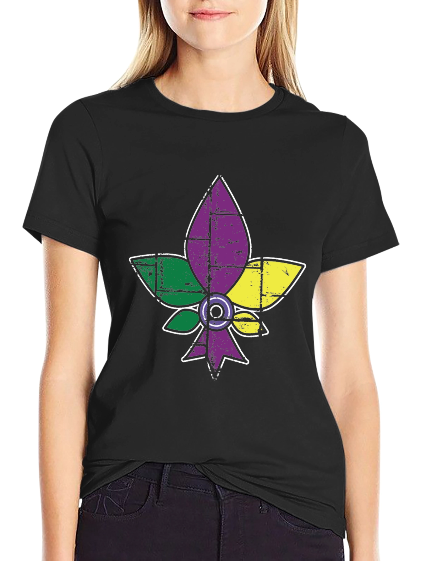 Mardi Gras Fleur-de-lis Graphic T-Shirt
