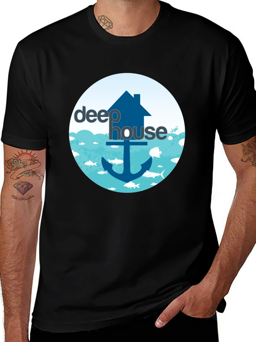 Deep House Music T-Shirt - Nautical Design