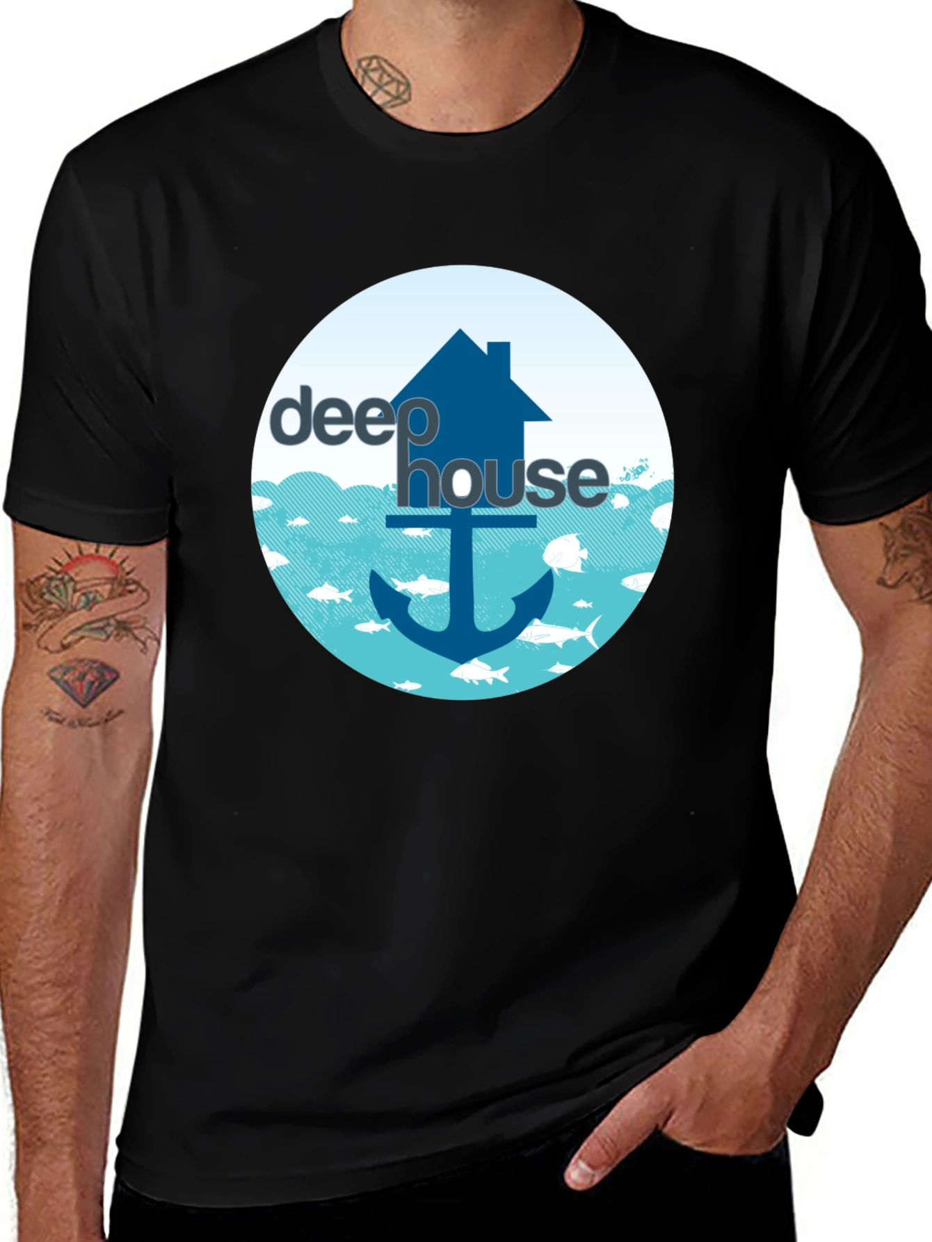 Deep House Music T-Shirt - Nautical Design