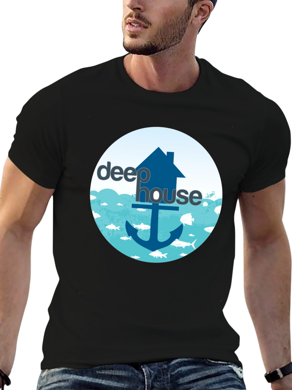 Deep House Music T-Shirt - Nautical Design