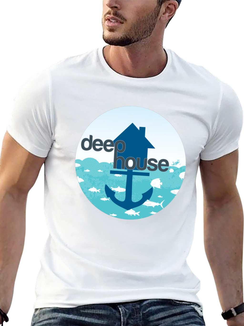 Deep House Music T-Shirt - Nautical Design