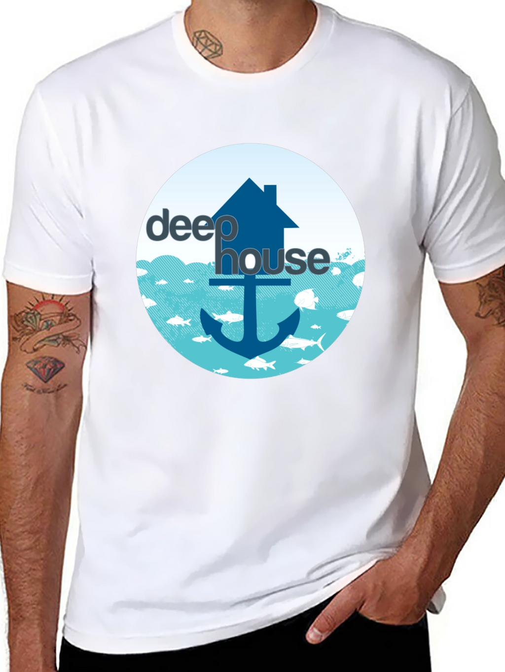 Deep House Music T-Shirt - Nautical Design