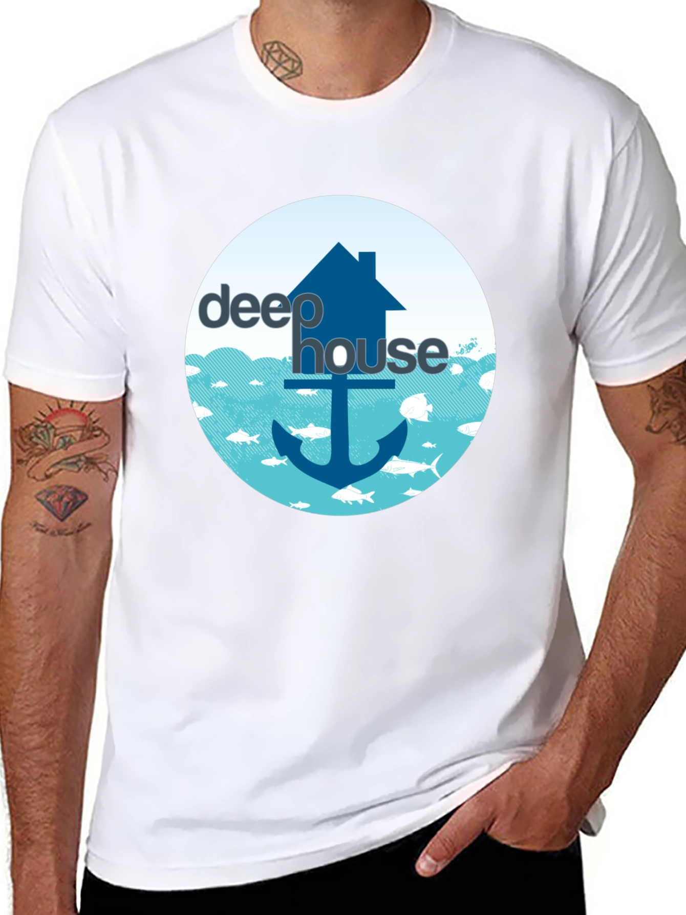 Deep House Music T-Shirt - Nautical Design