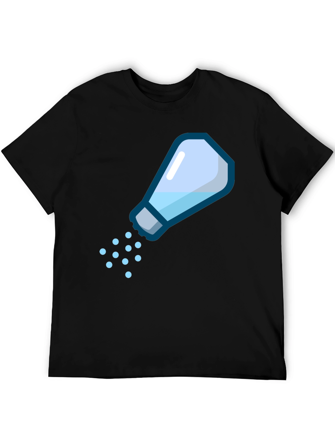 Salt Shaker Graphic Tee - Black Cotton Casual Shirt