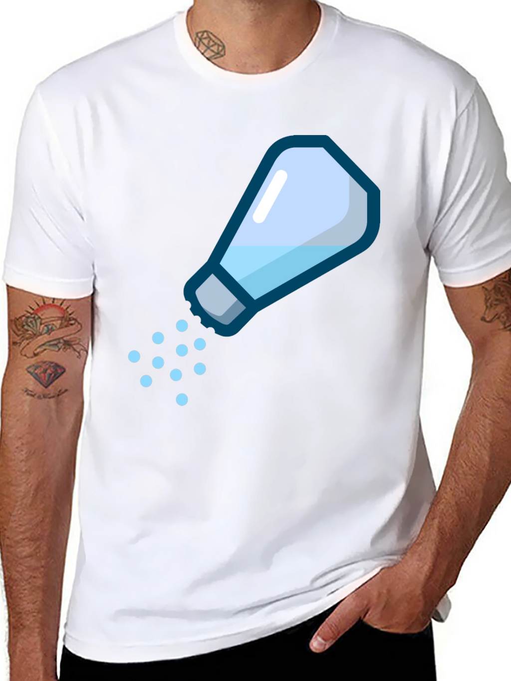 Salt Shaker Graphic Tee - Black Cotton Casual Shirt