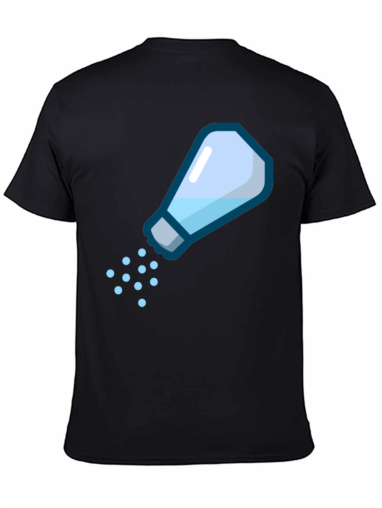 Salt Shaker Graphic Tee - Black Cotton Casual Shirt