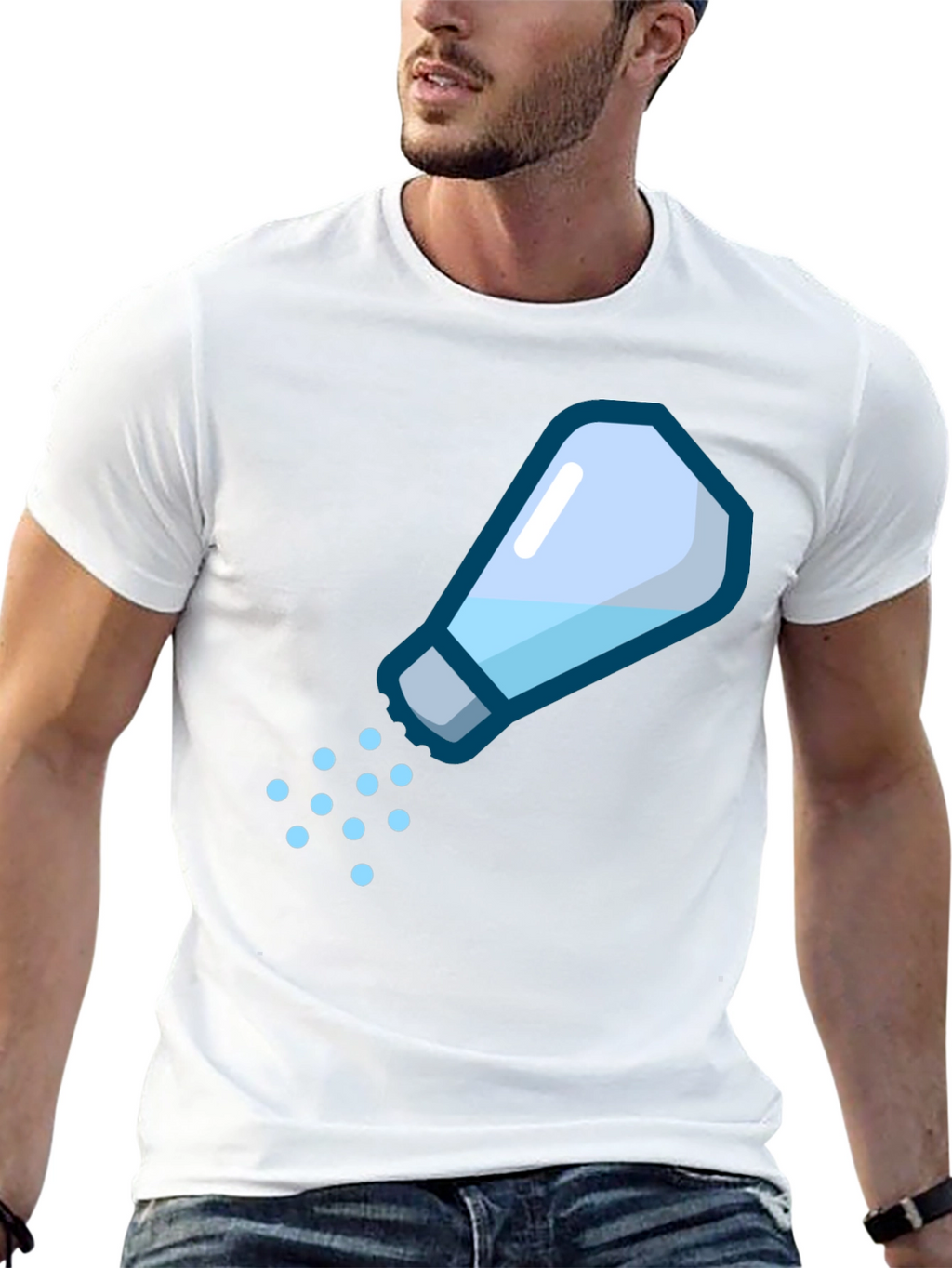 Salt Shaker Graphic Tee - Black Cotton Casual Shirt