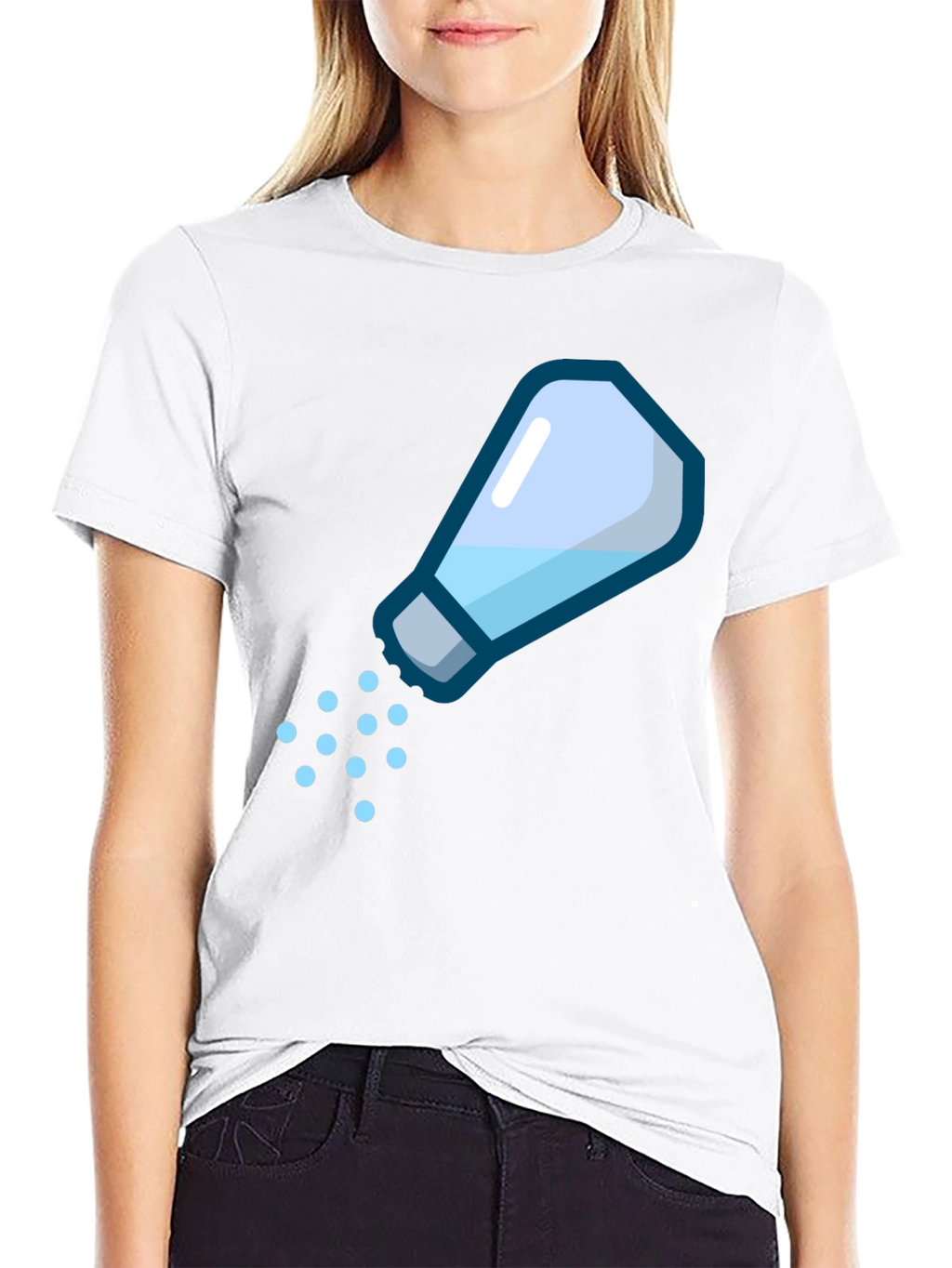 Salt Shaker Graphic Tee - Black Cotton Casual Shirt