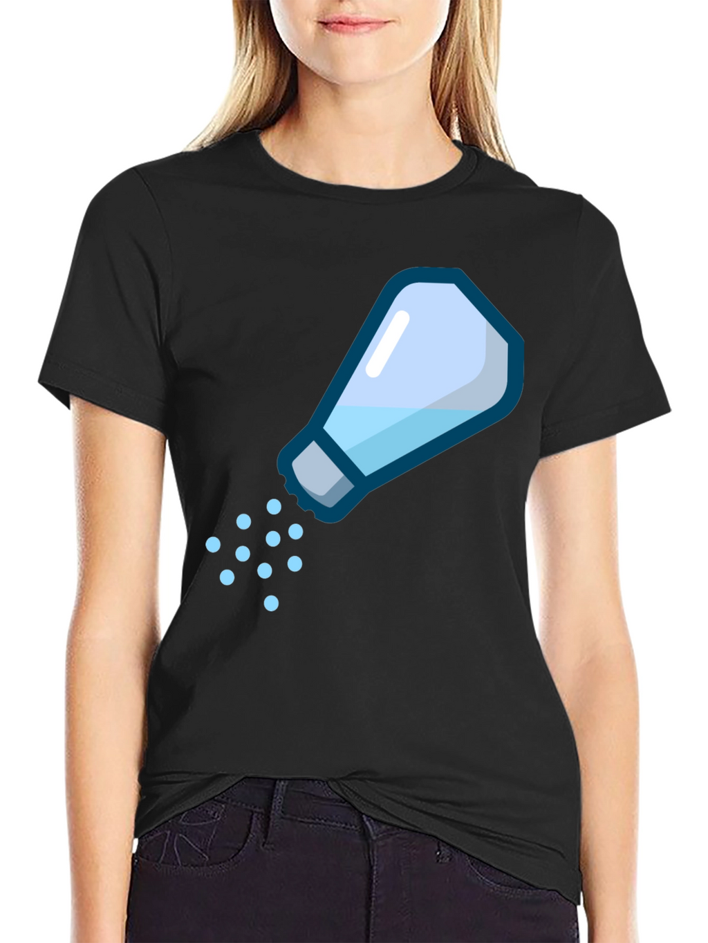 Salt Shaker Graphic Tee - Black Cotton Casual Shirt