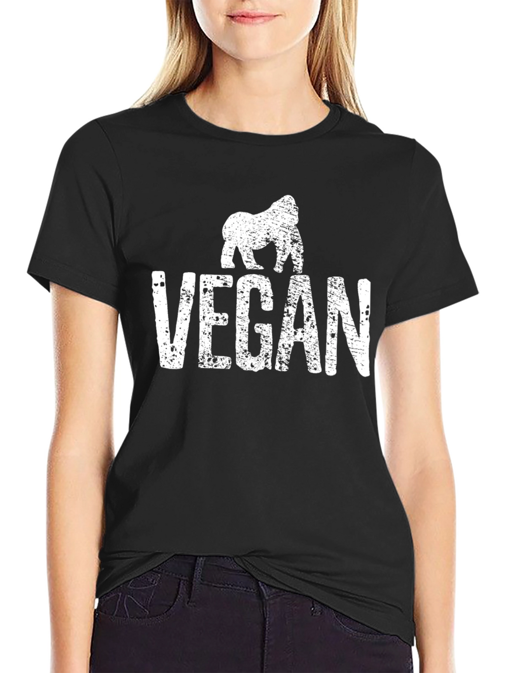 Vegan Gorilla Graphic Tee - Animal Lover Shirt