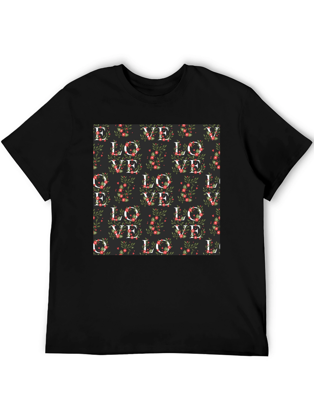 Floral Love Pattern T-Shirt