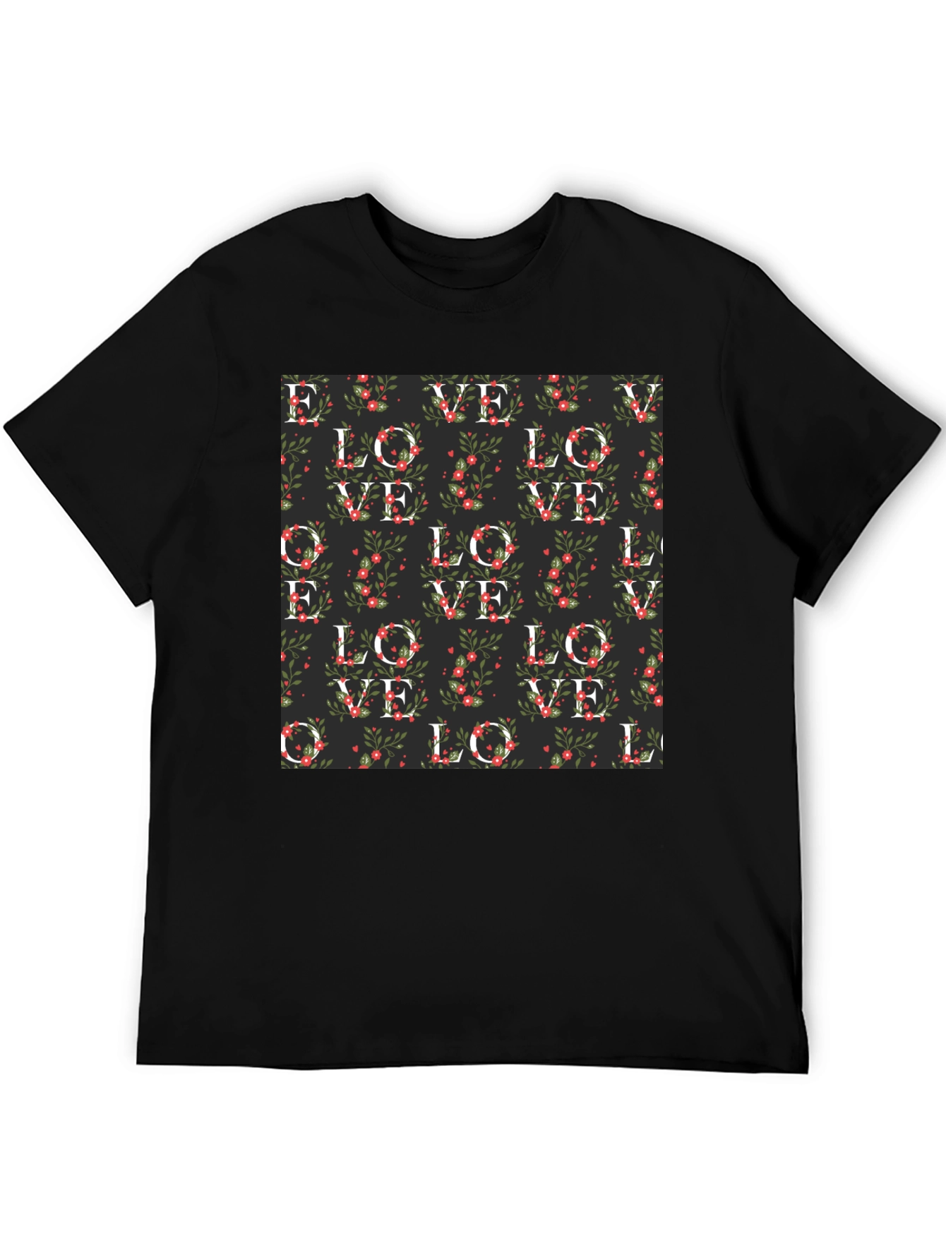 Floral Love Pattern T-Shirt