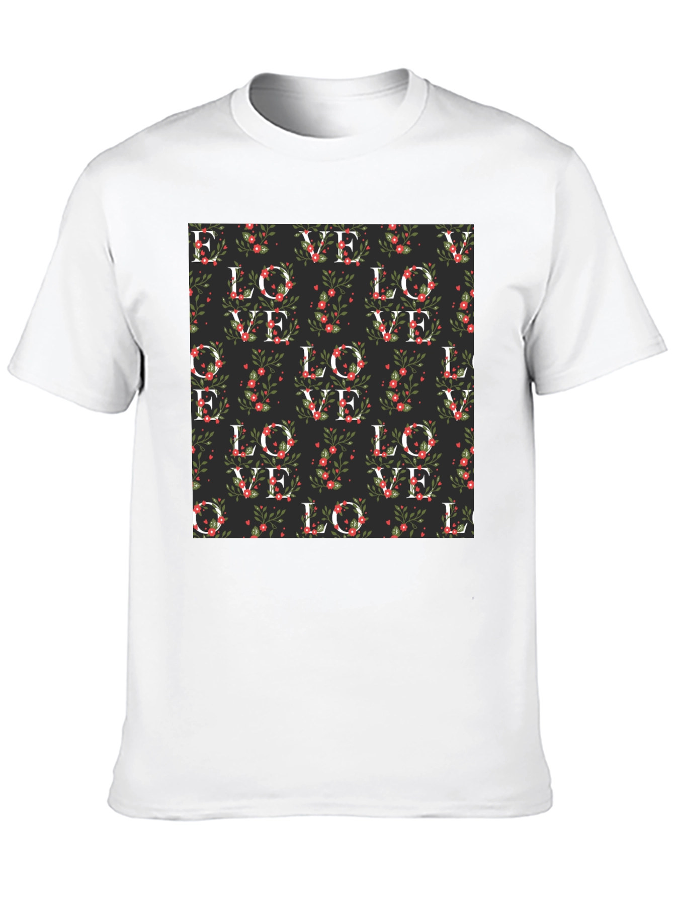 Floral Love Pattern T-Shirt