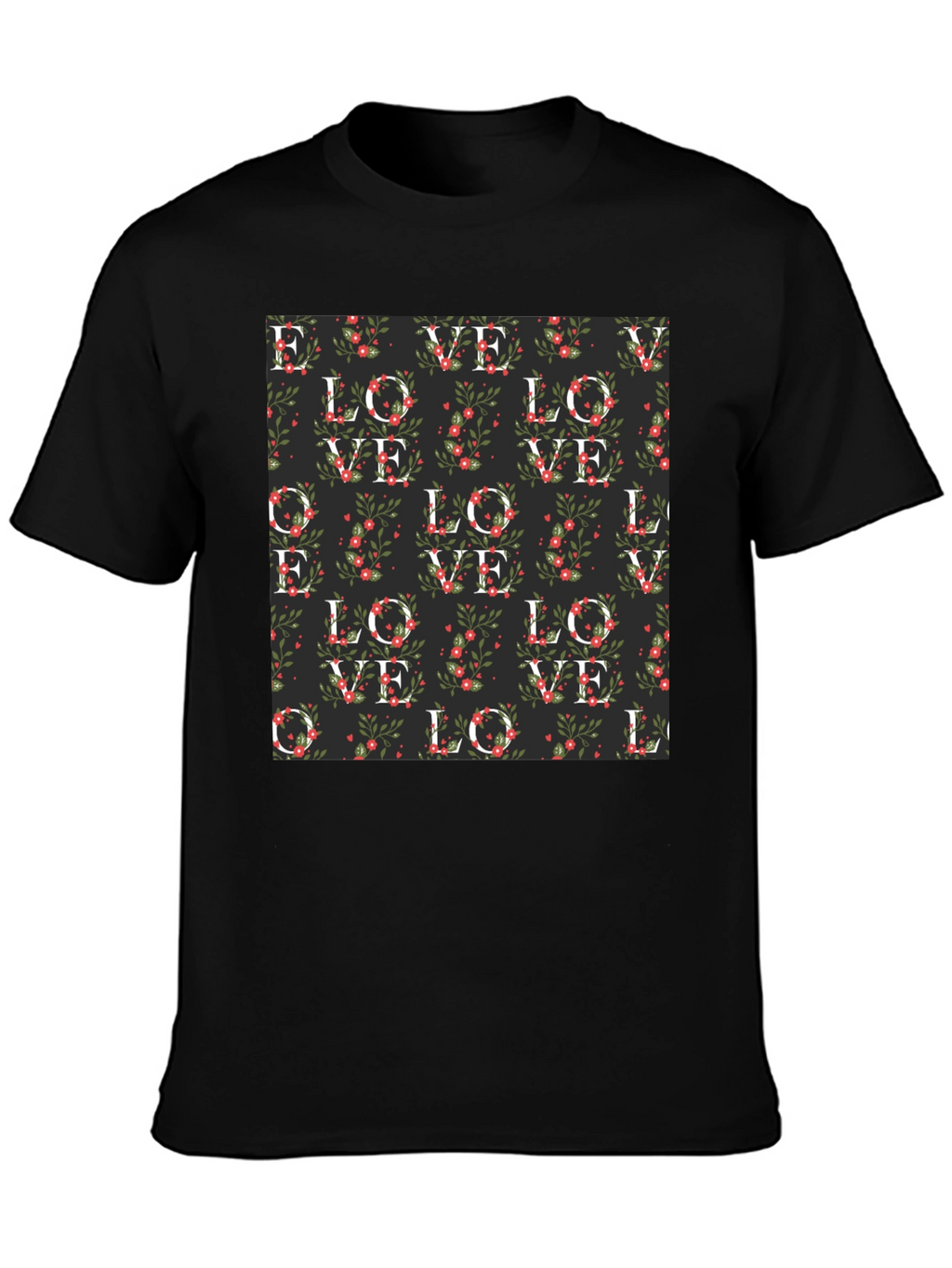 Floral Love Pattern T-Shirt