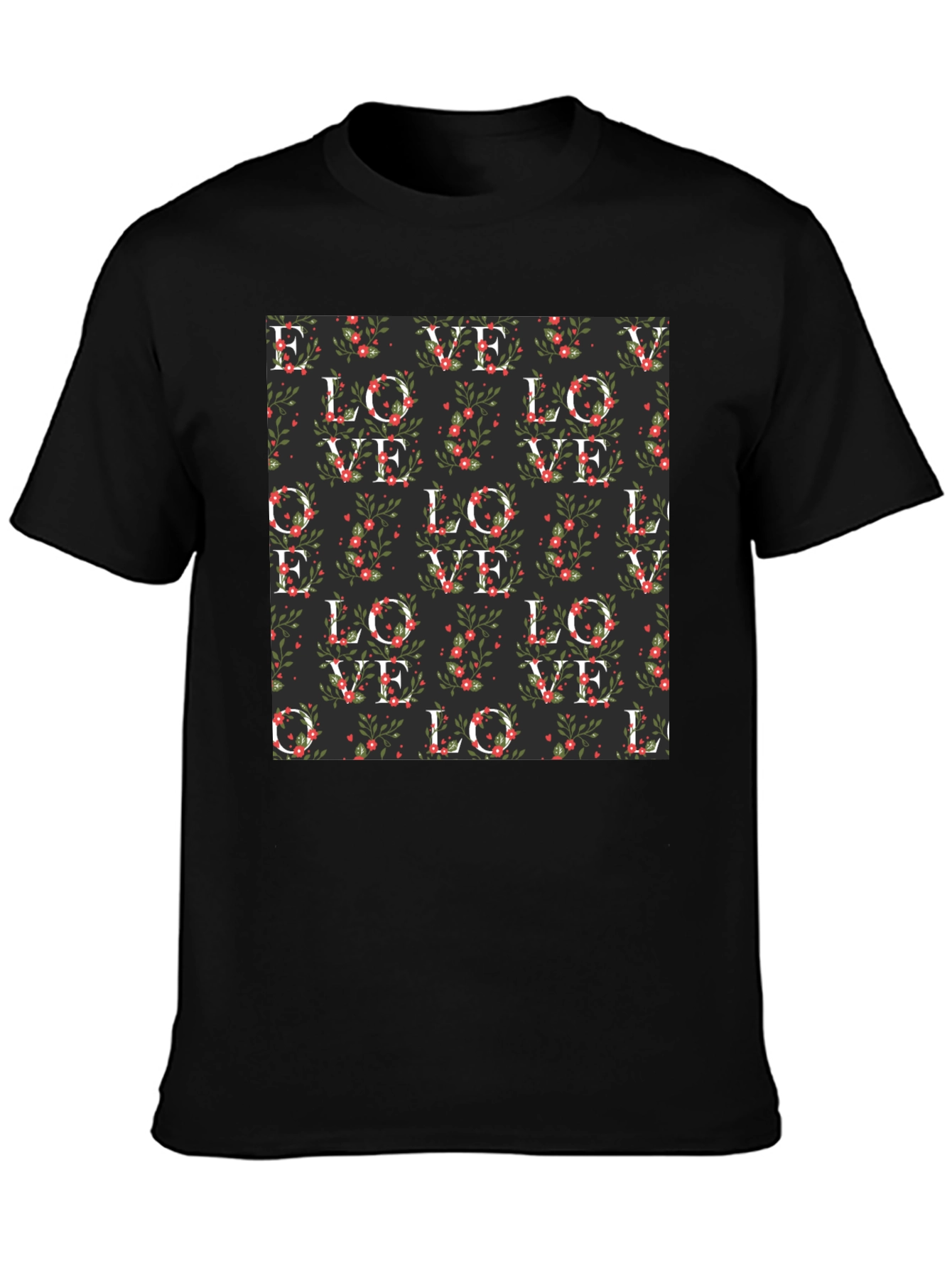 Floral Love Pattern T-Shirt