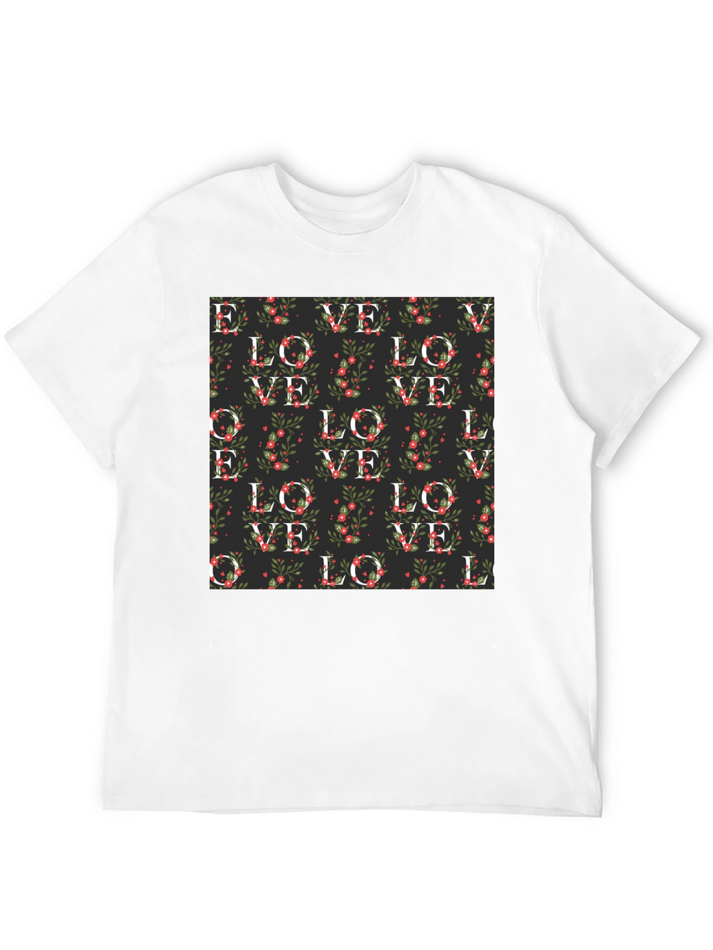 Floral Love Pattern T-Shirt