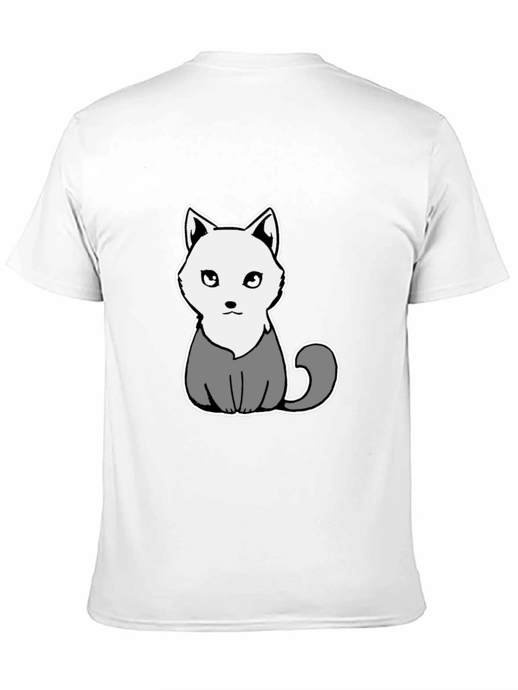 Cartoon Cat Graphic Tee - Mens Black T-Shirt