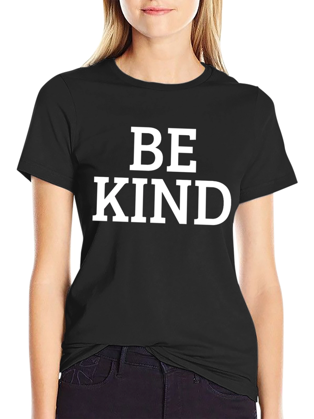 Be Kind Graphic Tee - Black Cotton T-Shirt