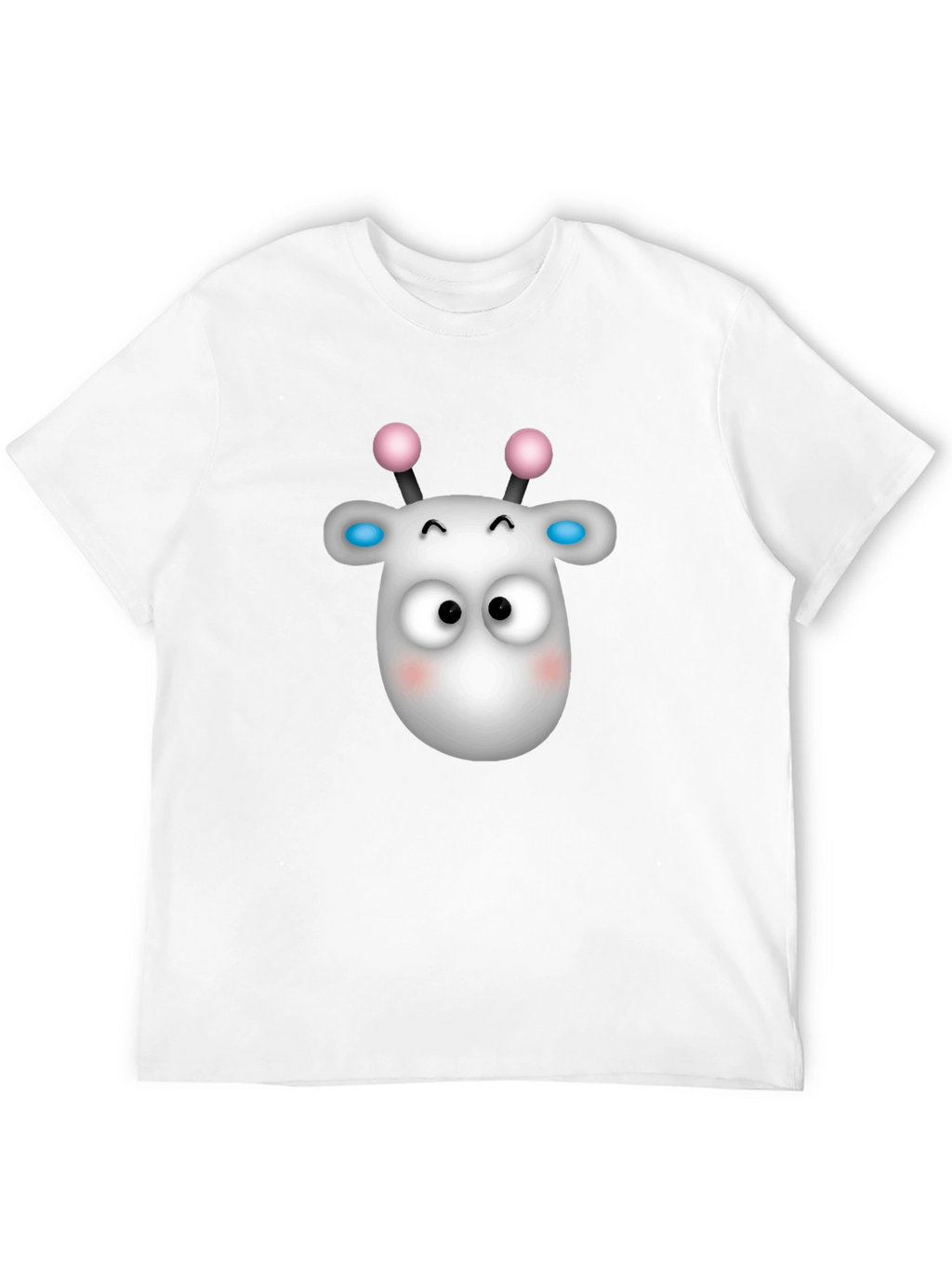 Cute Cartoon Animal Graphic Black T-Shirt
