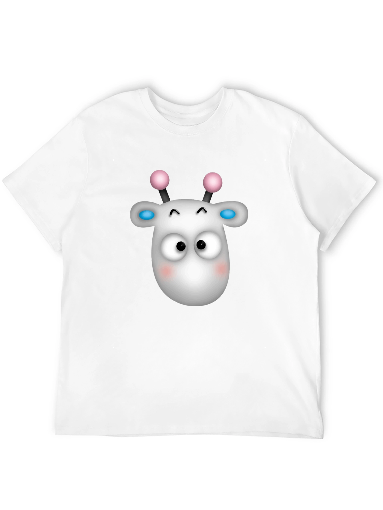 Cute Cartoon Animal Graphic Black T-Shirt