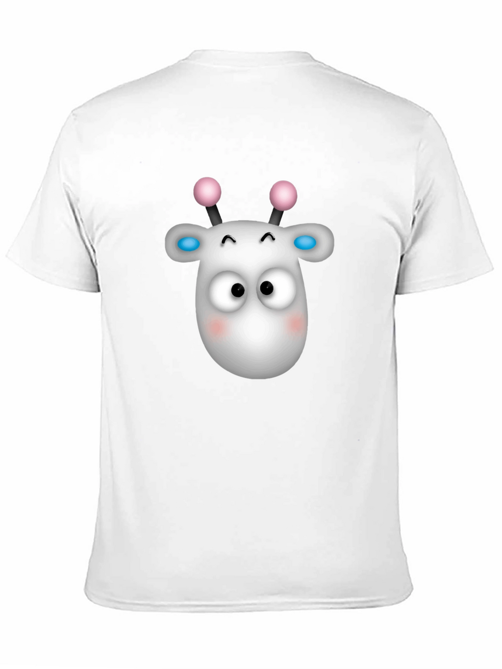 Cute Cartoon Animal Graphic Black T-Shirt